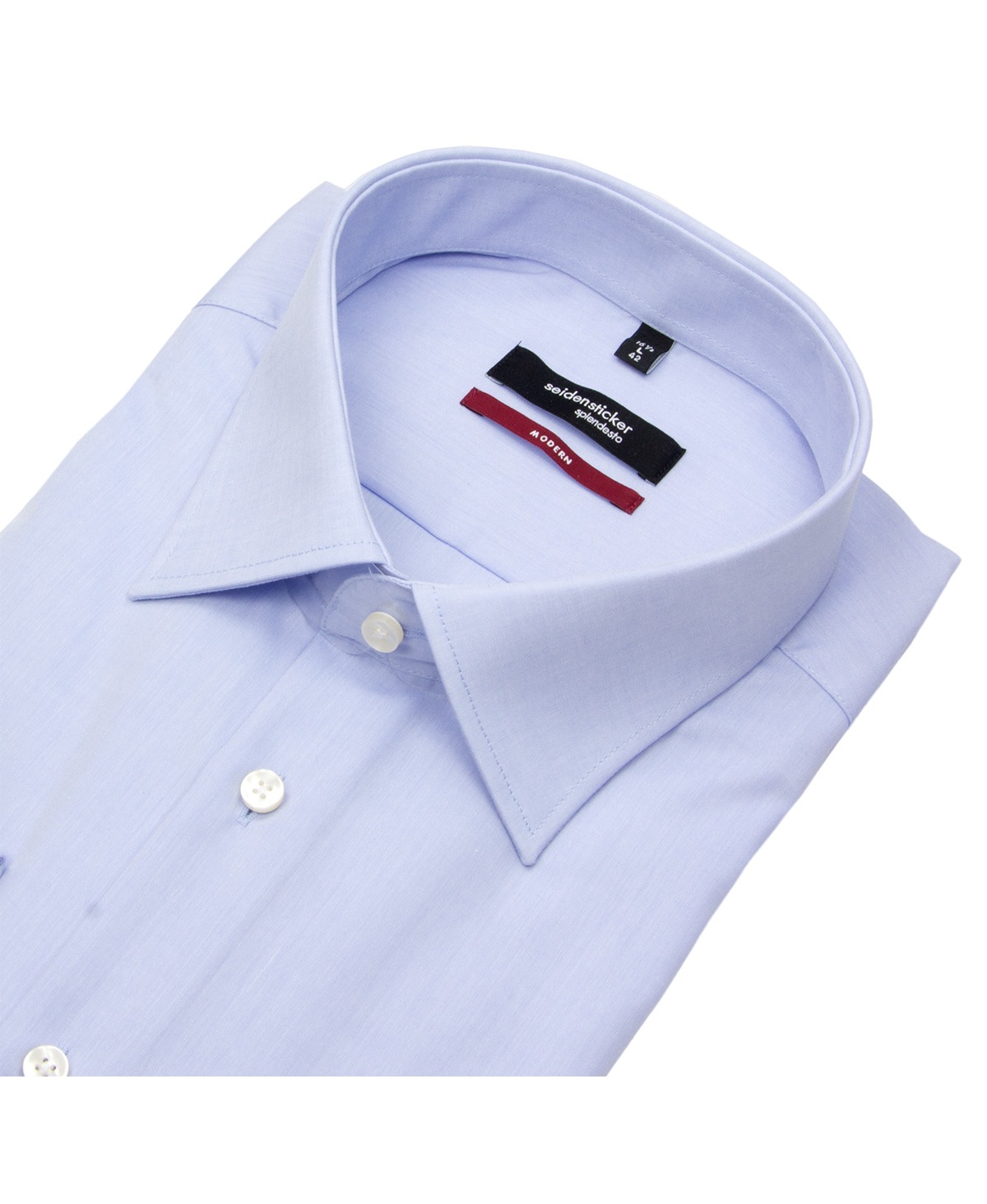Seidensticker Hemd - Regular Fit - Kentkragen - Chambray - hellblau