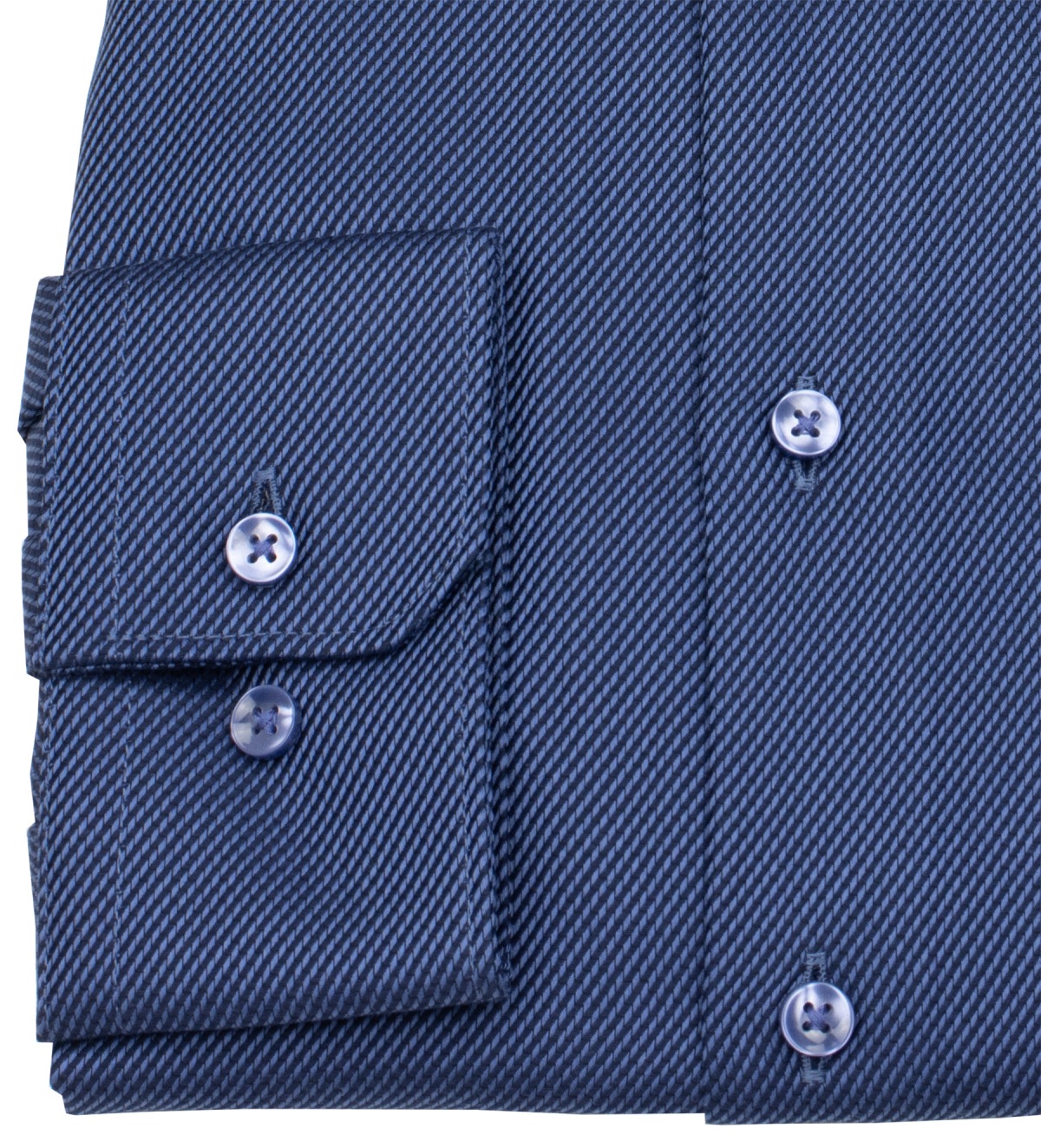 Seidensticker Chemise - Regular Fit - col Kent - fines rayures - bleu foncé / bleu