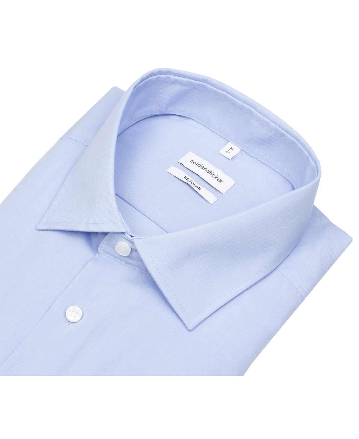 Seidensticker Hemd - Regular Fit - Kentkragen - Fil-a-Fil - hellblau