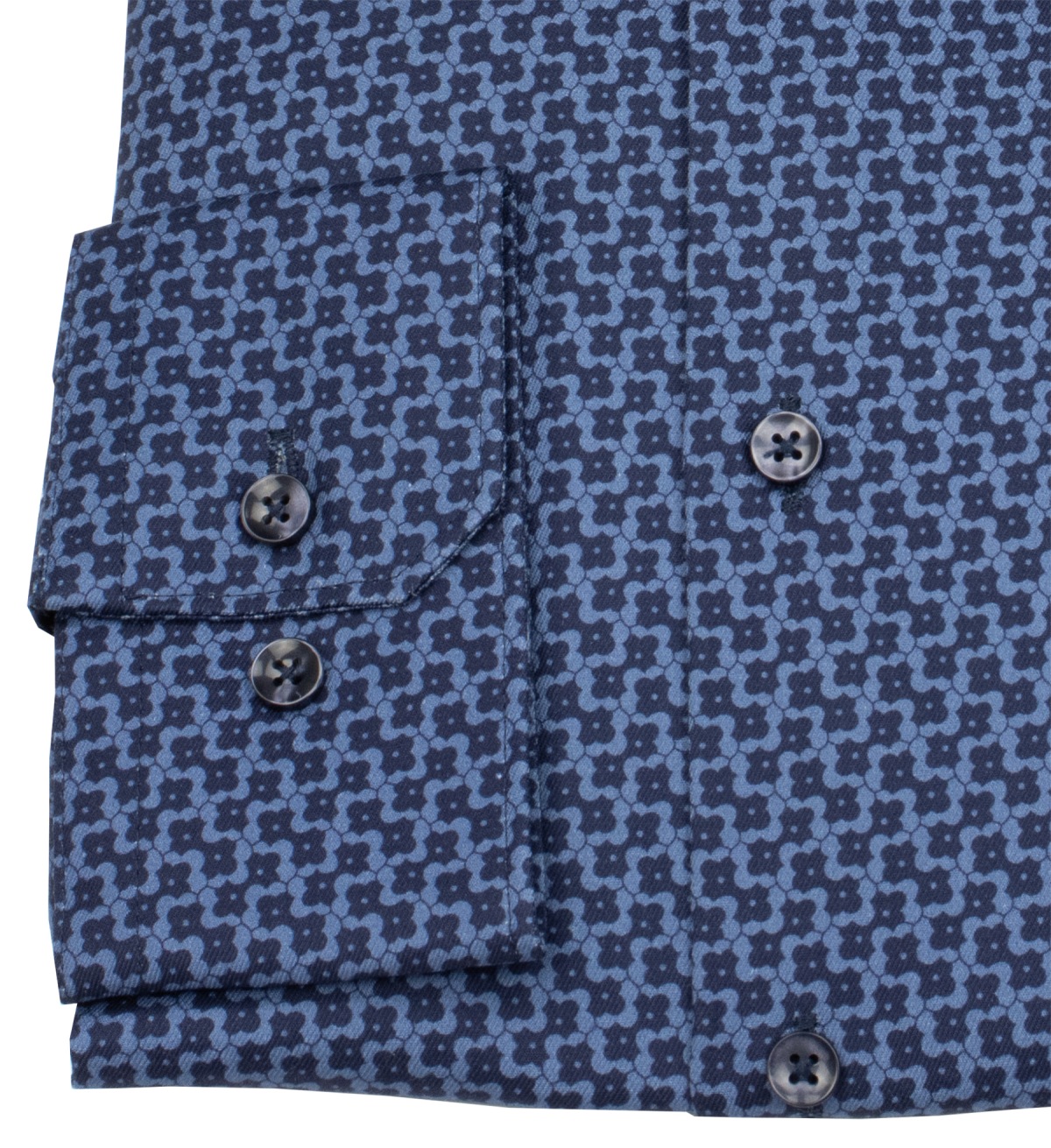 Seidensticker Chemise - Regular Fit - Col Kent - Imprimé - bleu foncé / bleu