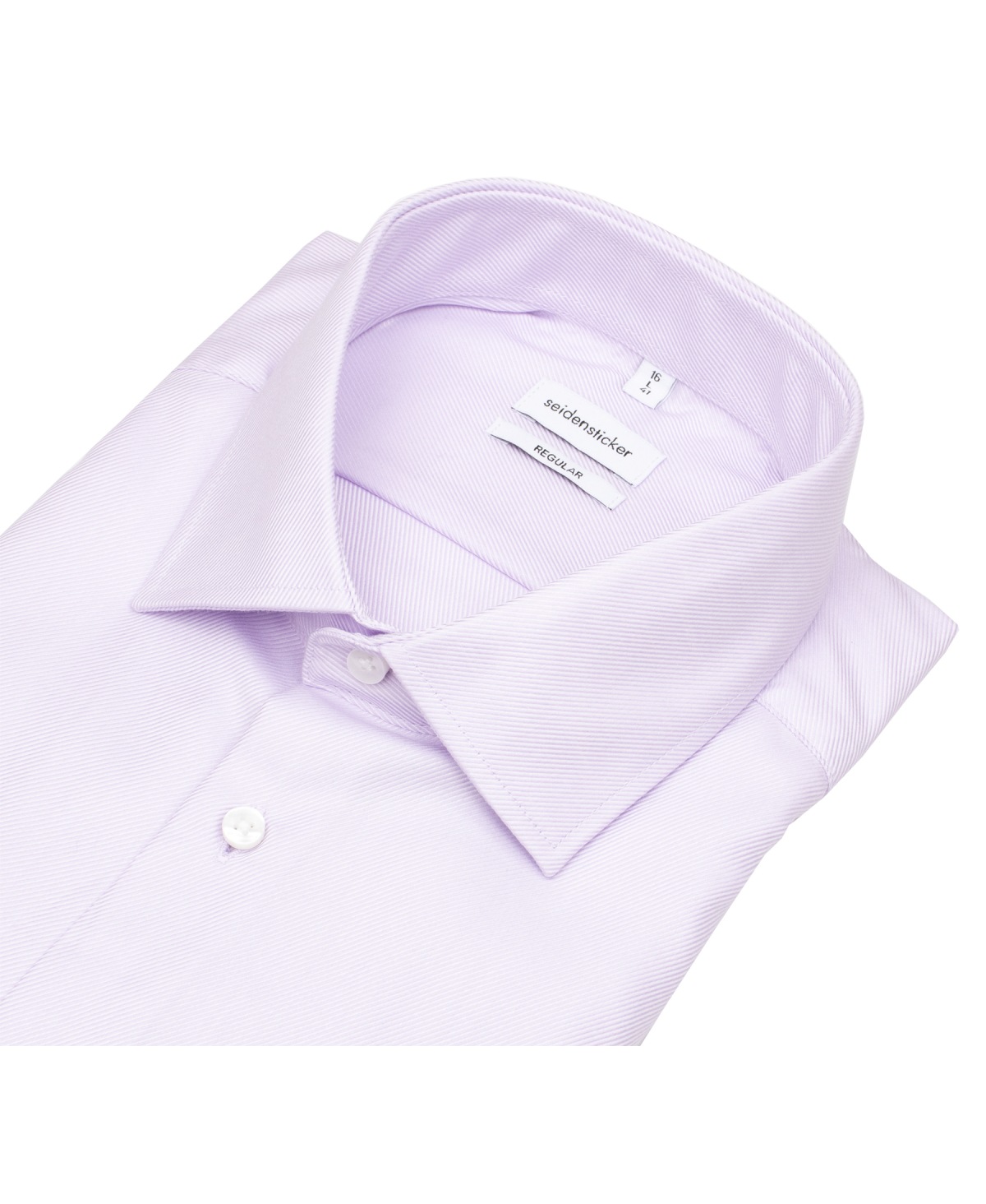 Seidensticker Hemd - Regular Fit - Kentkragen - Twill - Struktur - flieder