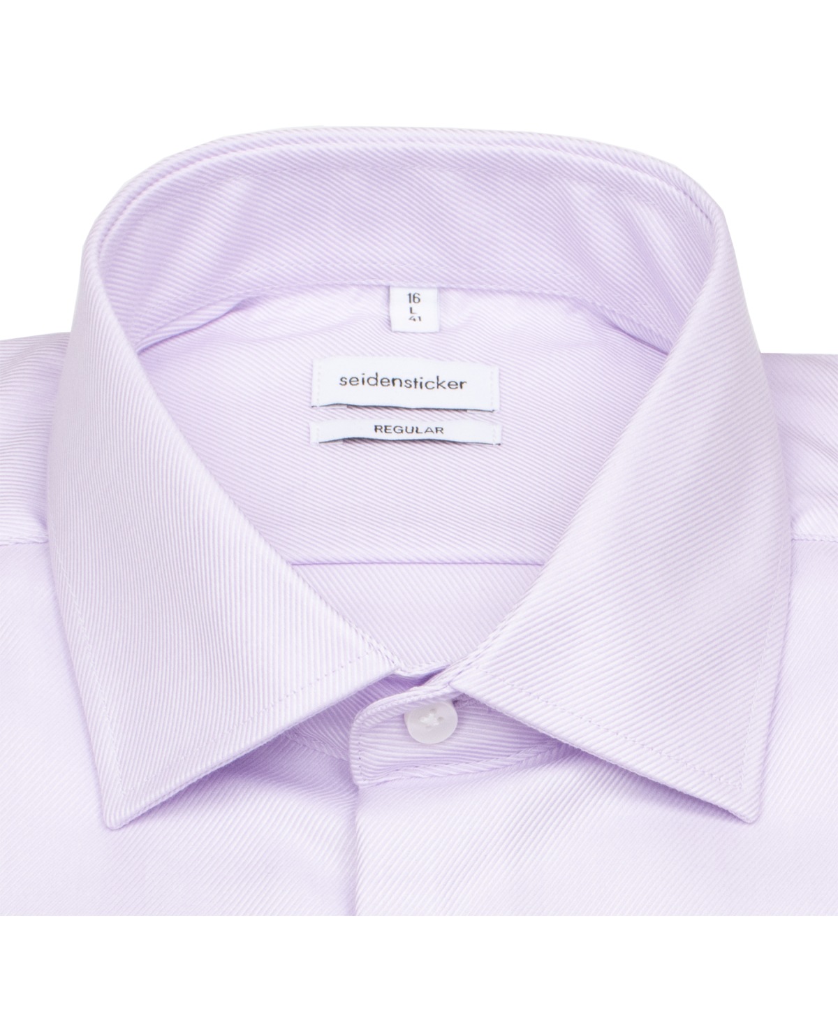 Seidensticker Hemd - Regular Fit - Kentkragen - Twill - Struktur - flieder