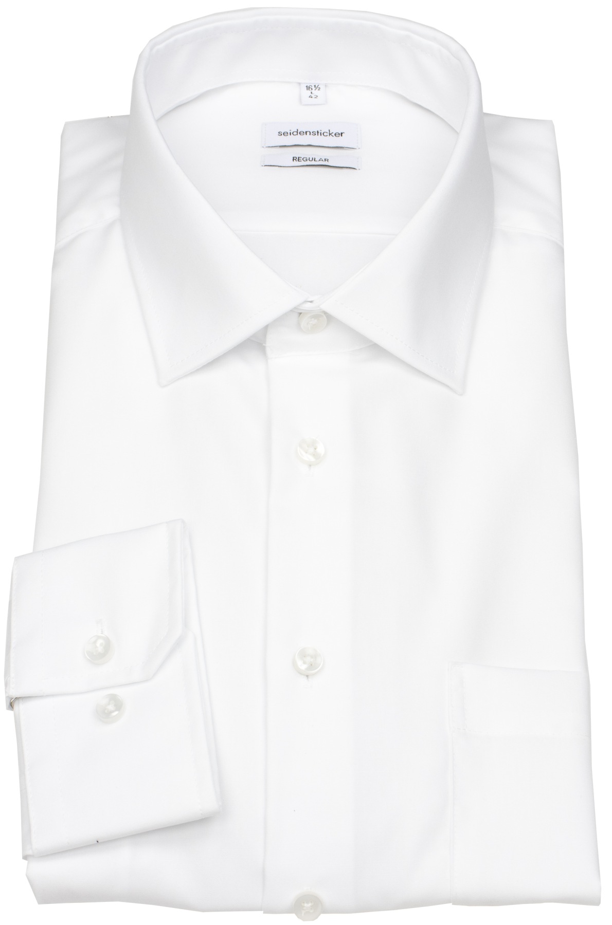 Seidensticker Hemd - Regular Fit - Kentkragen - weiß - extra langer Arm 70cm