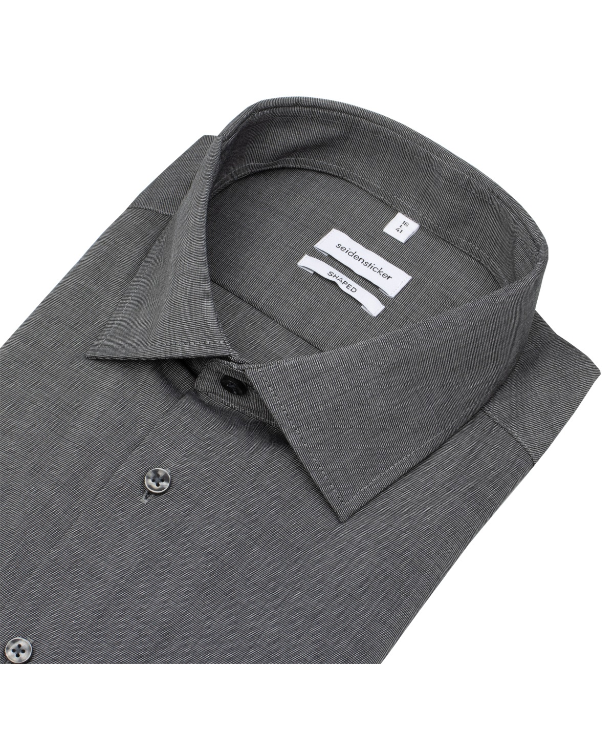 Seidensticker Hemd - Shaped Fit - Fil-a-Fil - anthrazit