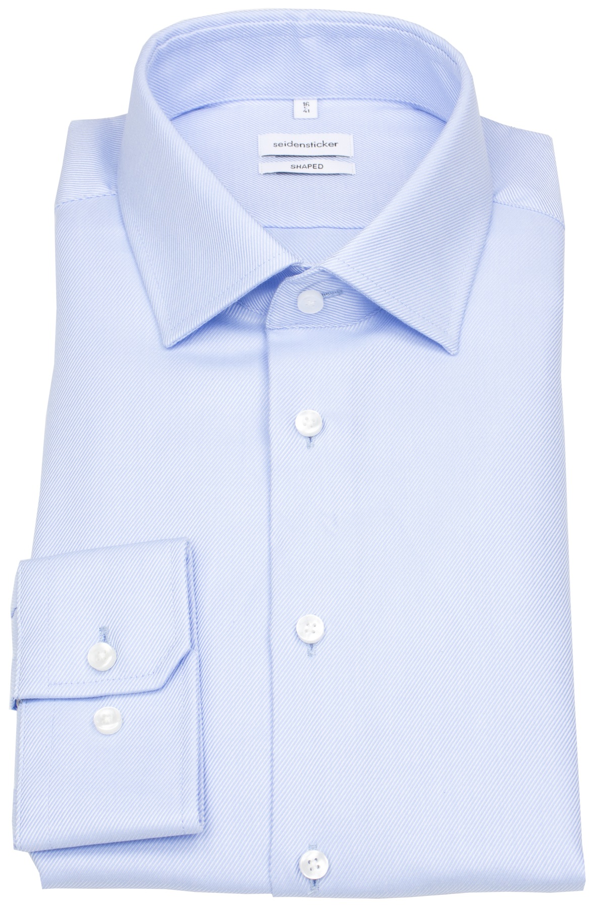 Seidensticker Hemd - Shaped Fit - Kentkragen - Twill Struktur - blau