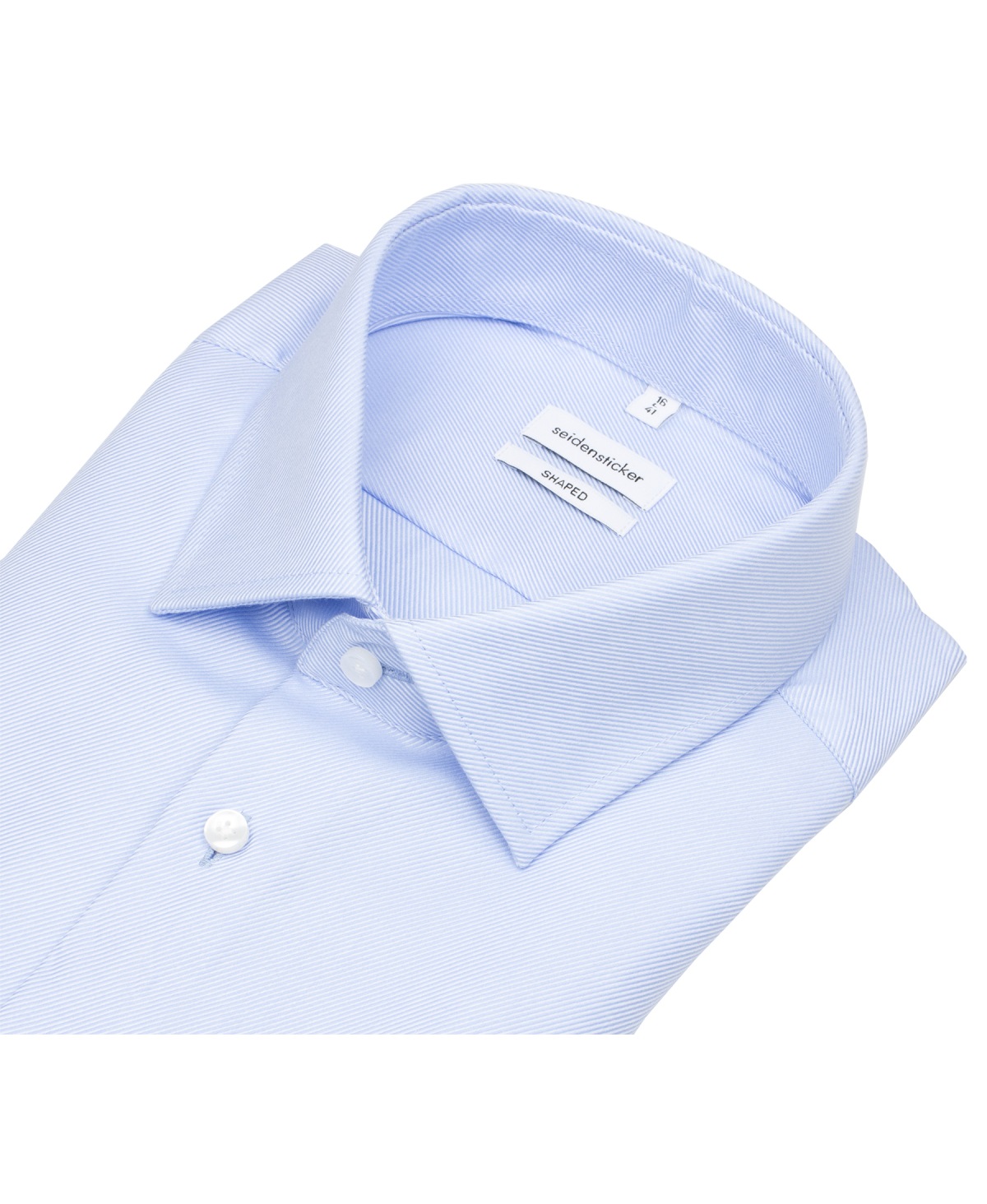 Seidensticker Hemd - Shaped Fit - Kentkragen - Twill Struktur - blau