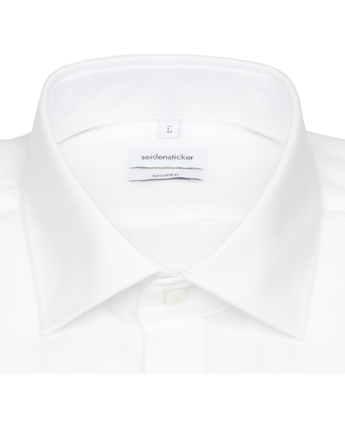Seidensticker Hemd - Shaped Fit - Kentkragen - Twill Struktur - weiß