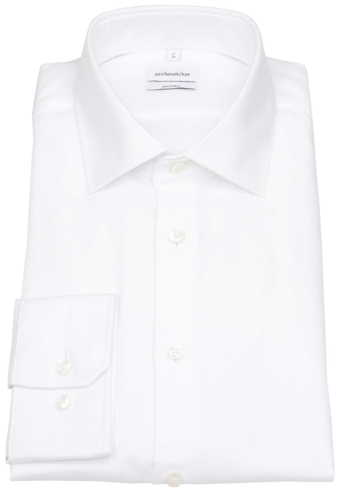 Seidensticker Hemd - Shaped Fit - Kentkragen - Twill Struktur - weiß