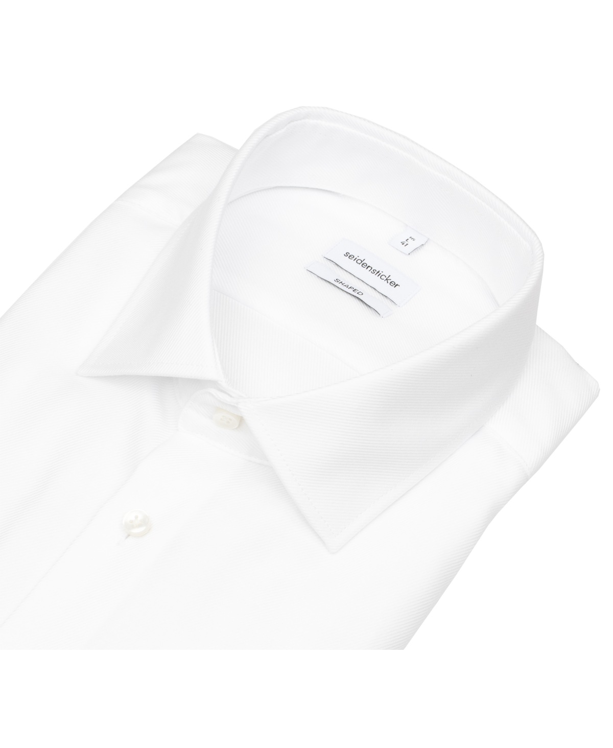 Seidensticker Hemd - Shaped Fit - Kentkragen - Twill Struktur - weiß