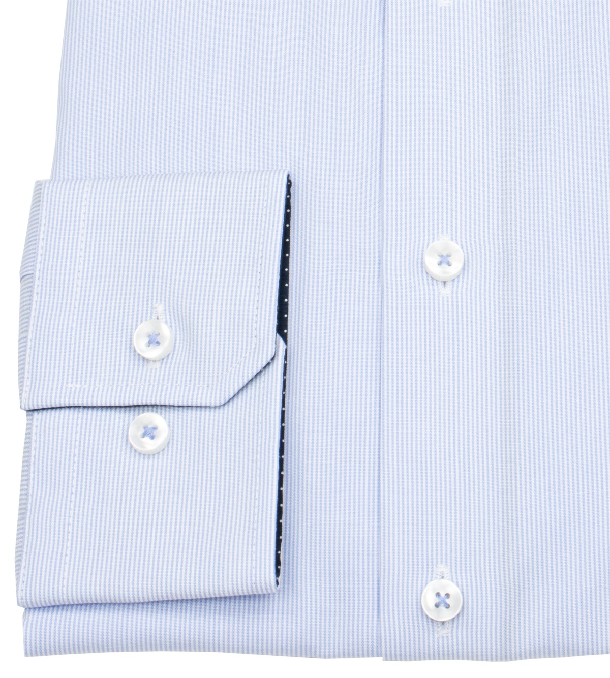 Seidensticker Hemd - Slim Fit - Kentkragen - feine Streifen - hellblau / weiß