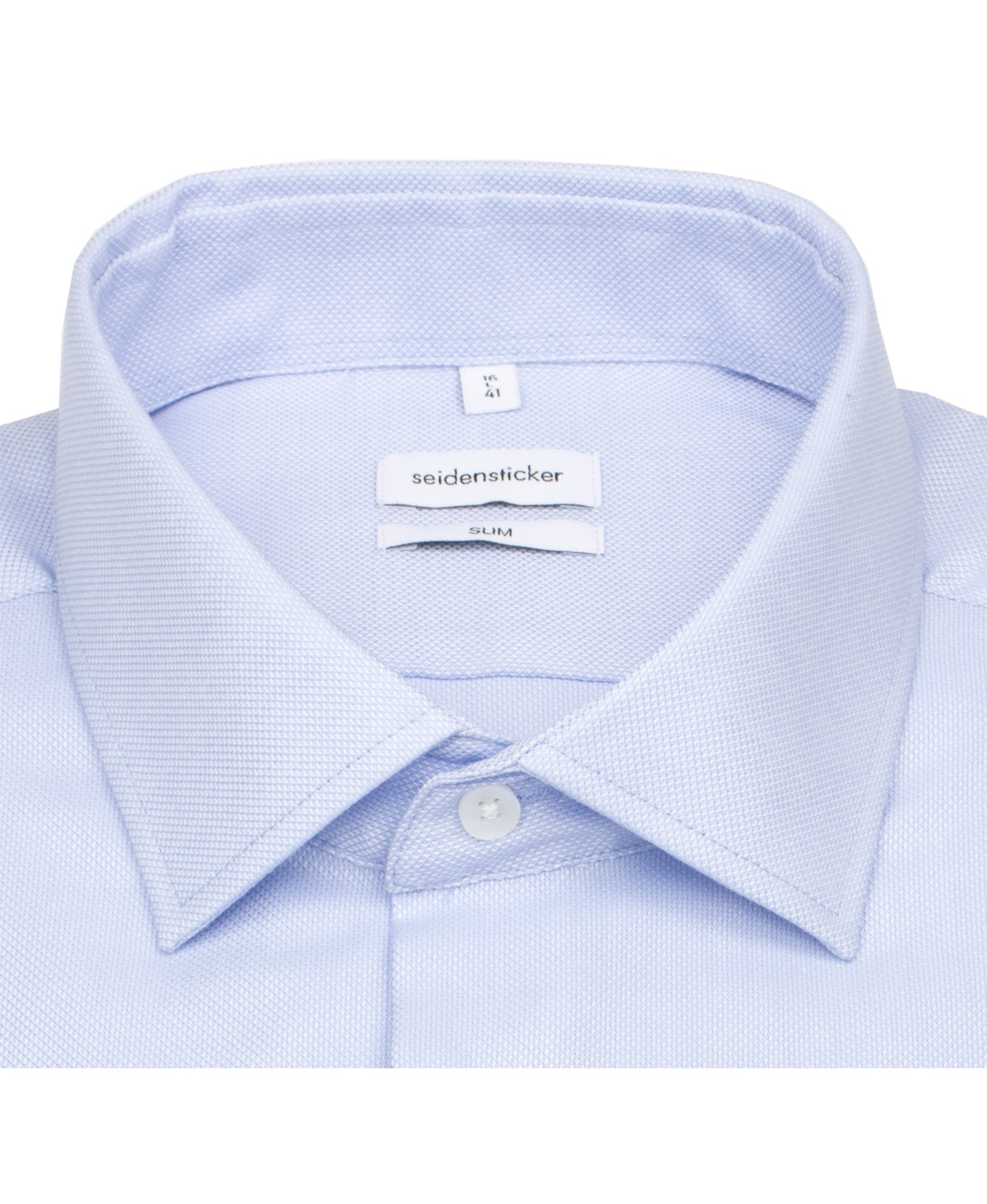 Seidensticker Hemd - Slim Fit - Kentkragen - Natté Struktur - hellblau