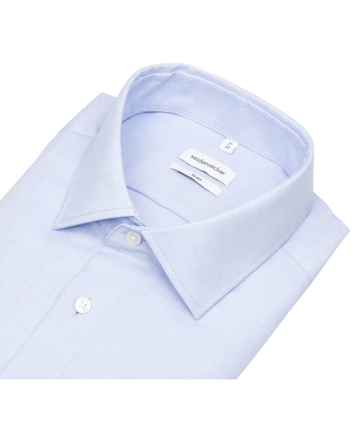 Seidensticker Hemd - Slim Fit - Kentkragen - Natté Struktur - hellblau