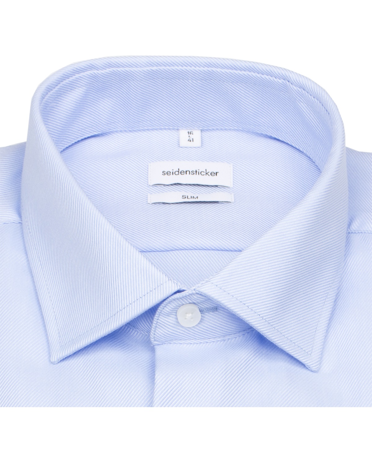Seidensticker Hemd - Slim Fit - Kentkragen - Twill Struktur - blau