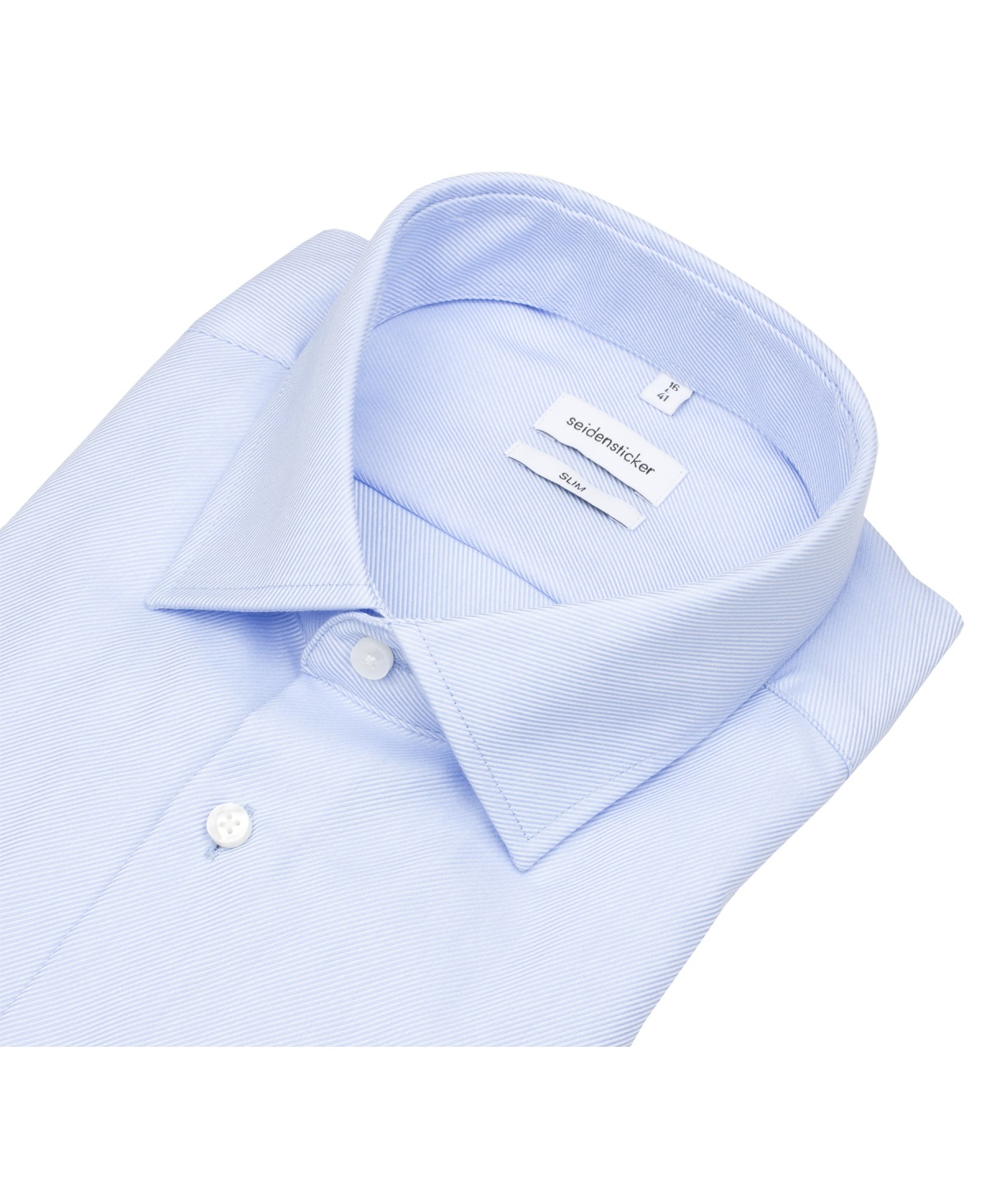 Seidensticker Hemd - Slim Fit - Kentkragen - Twill Struktur - blau
