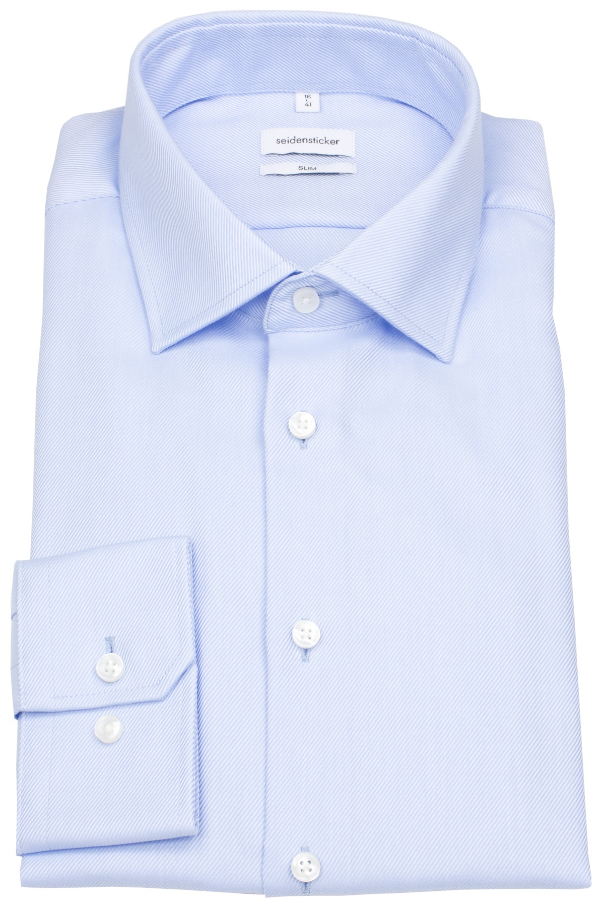 Seidensticker Hemd - Slim Fit - Kentkragen - Twill Struktur - blau