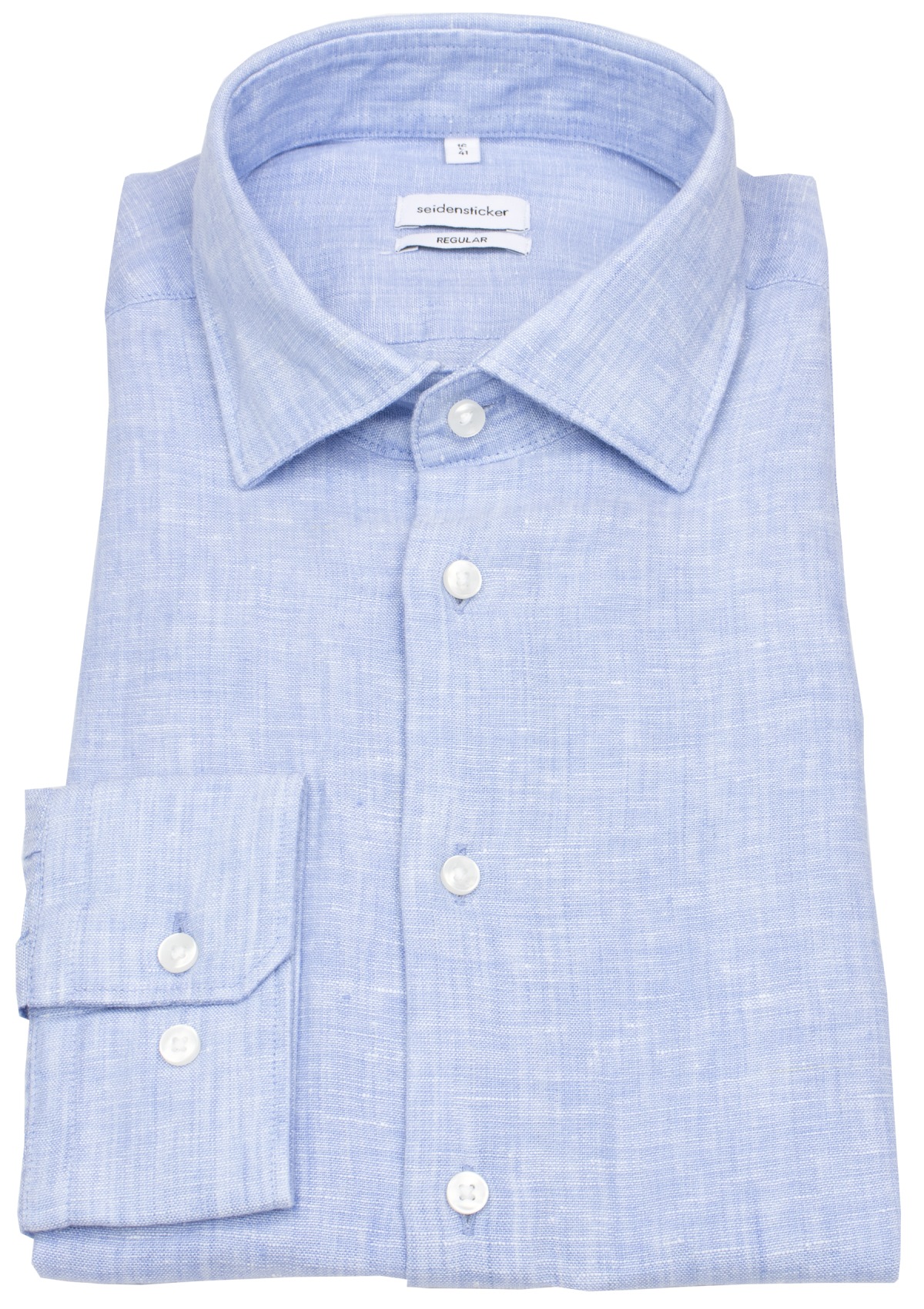 Seidensticker Leinenhemd - Regular Fit - hellblau