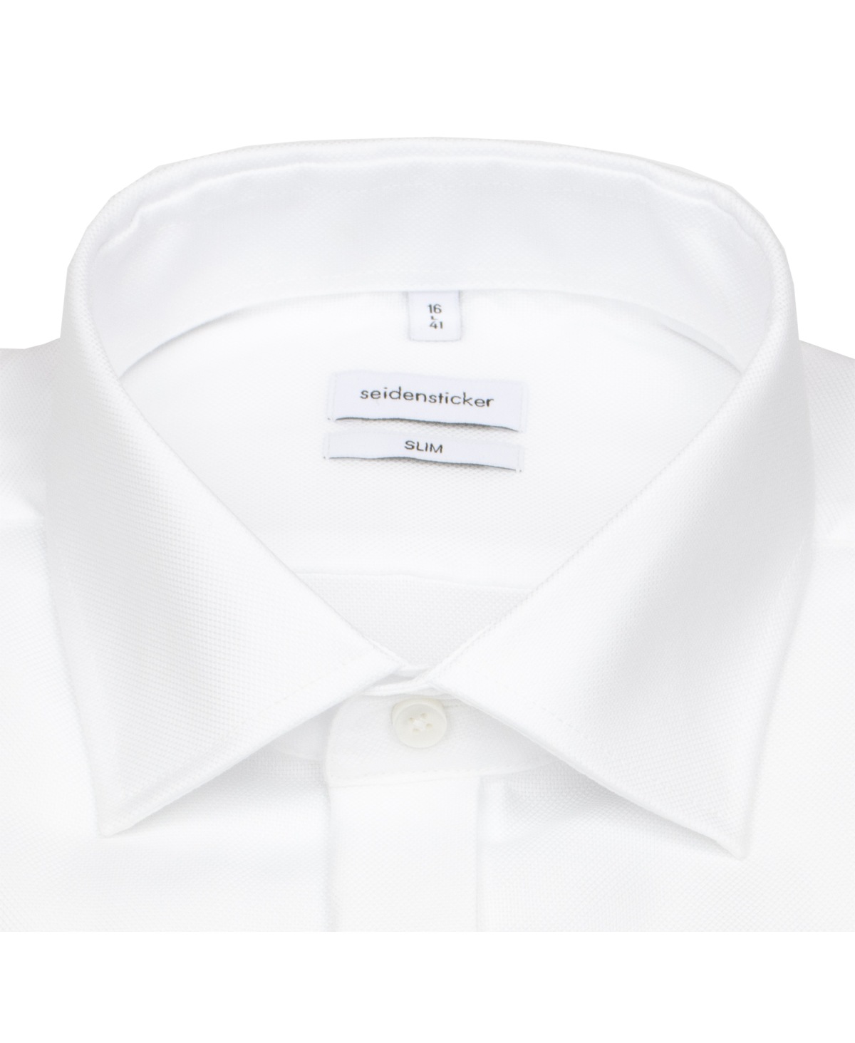 Seidensticker Smokinghemd - Slim Fit - Kentkragen - Umschlagmanschette - Struktur - weiß