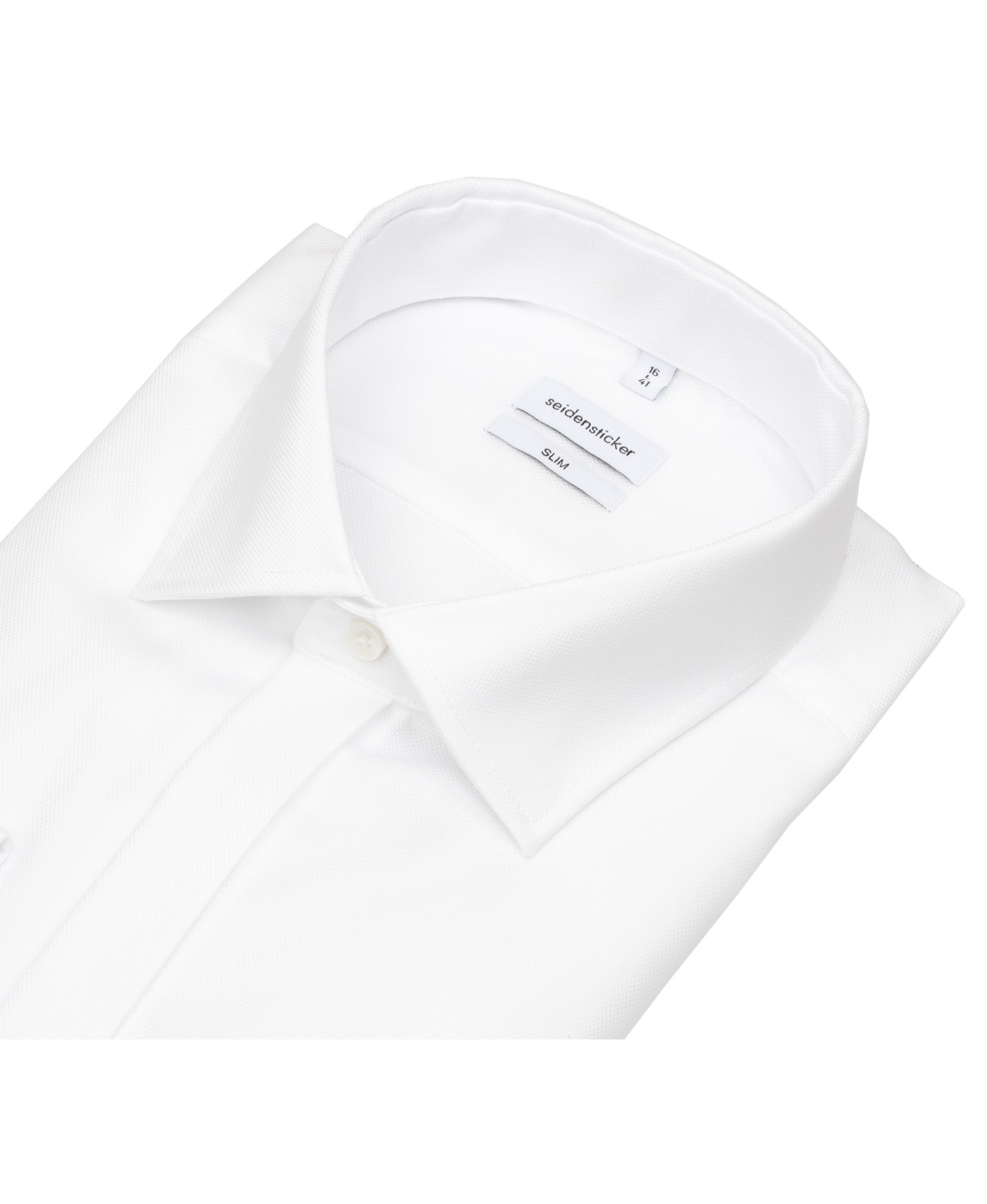 Seidensticker Smokinghemd - Slim Fit - Kentkragen - Umschlagmanschette - Struktur - weiß