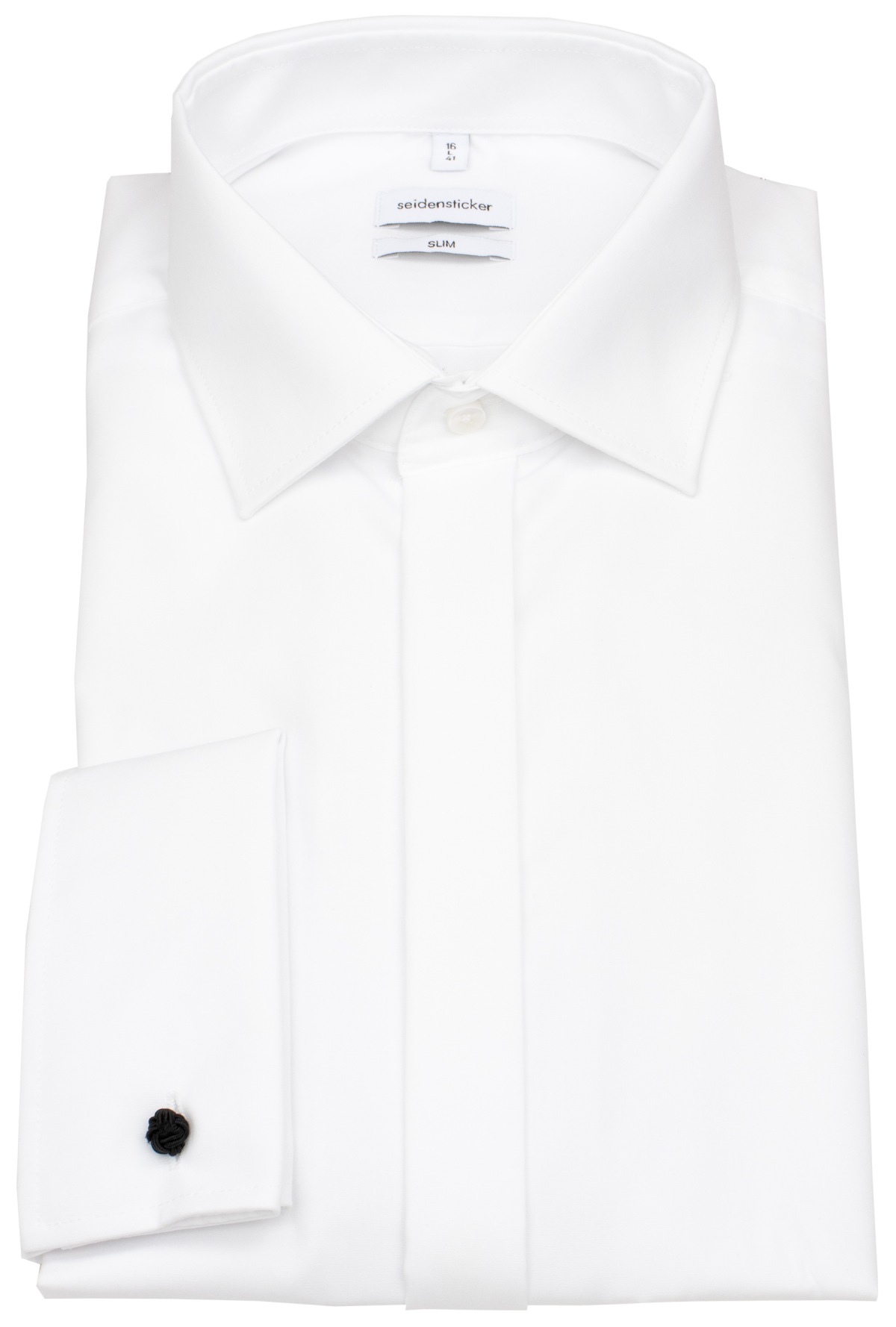 Seidensticker Smokinghemd - Slim Fit - Kentkragen - weiß