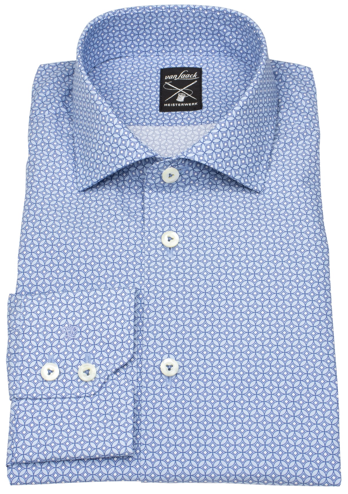 van Laack Hemd - Tailor Fit - Haikragen - Meisterwerk - hellblau / weiß