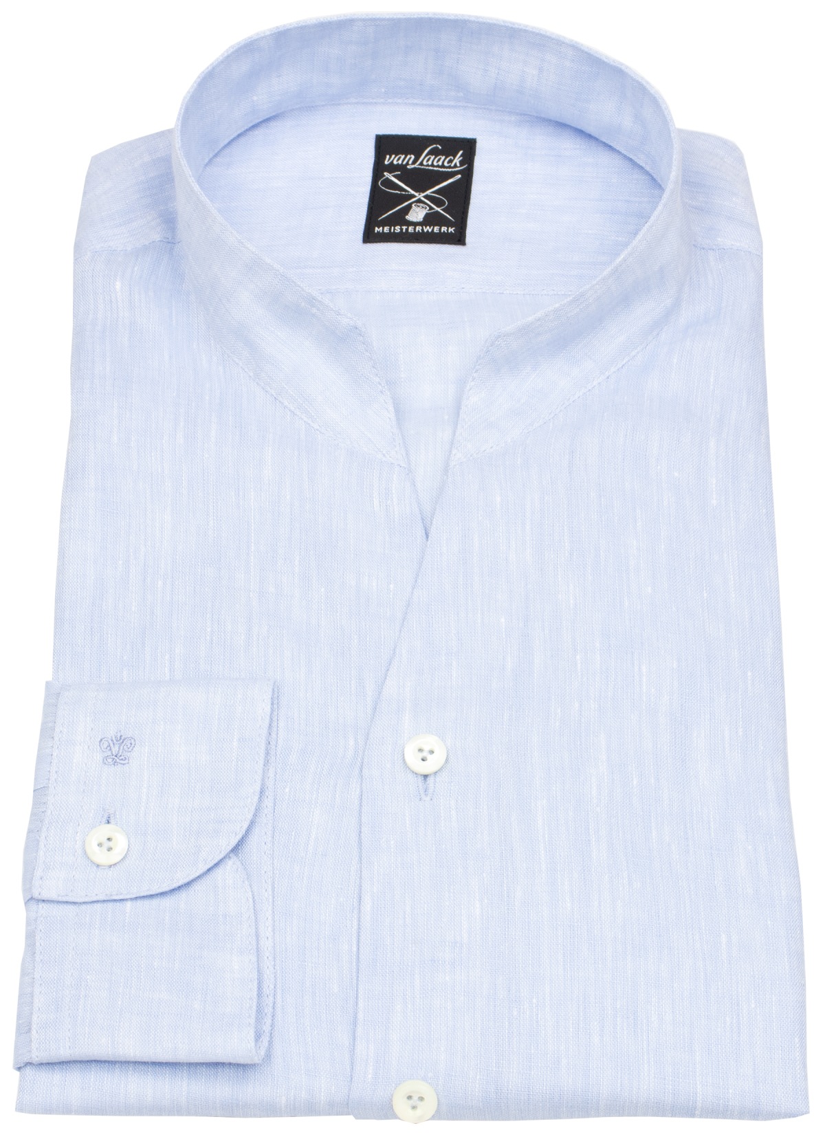 van Laack Leinenhemd - Tailor Fit - Stehkragen - hellblau