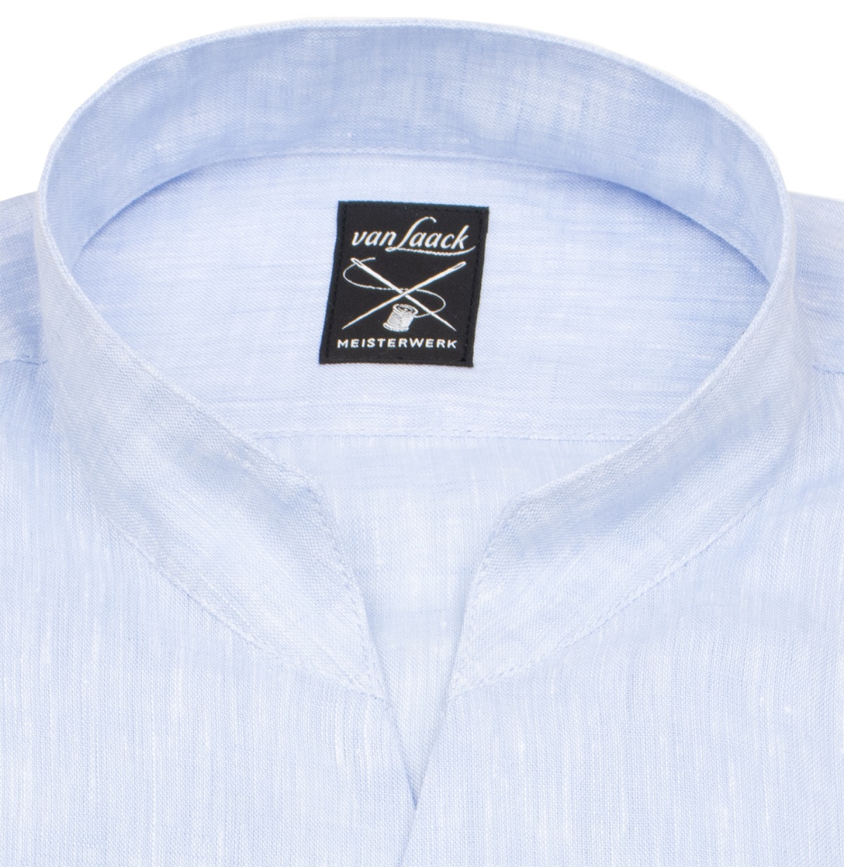 van Laack Leinenhemd - Tailor Fit - Stehkragen - hellblau