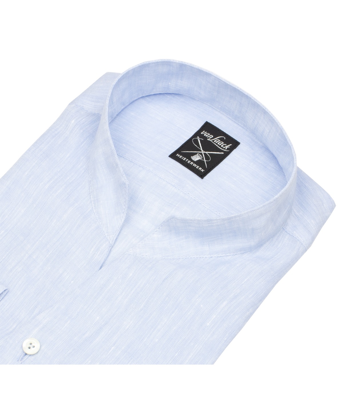 van Laack Leinenhemd - Tailor Fit - Stehkragen - hellblau