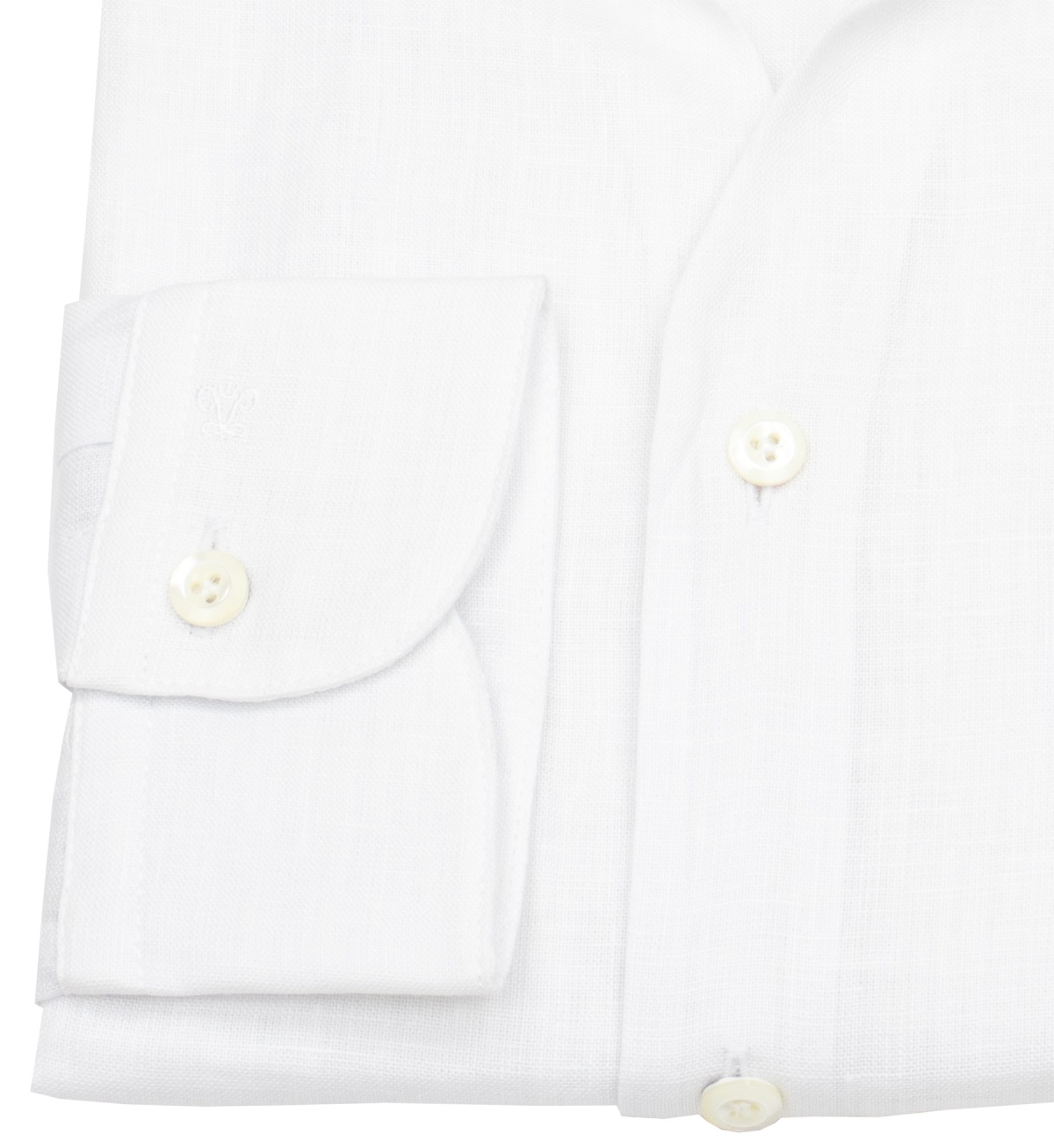 van Laack Leinenhemd - Tailor Fit - Stehkragen - weiß