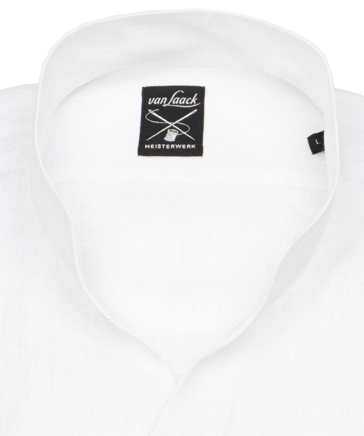 van Laack Leinenhemd - Tailor Fit - Stehkragen - weiß