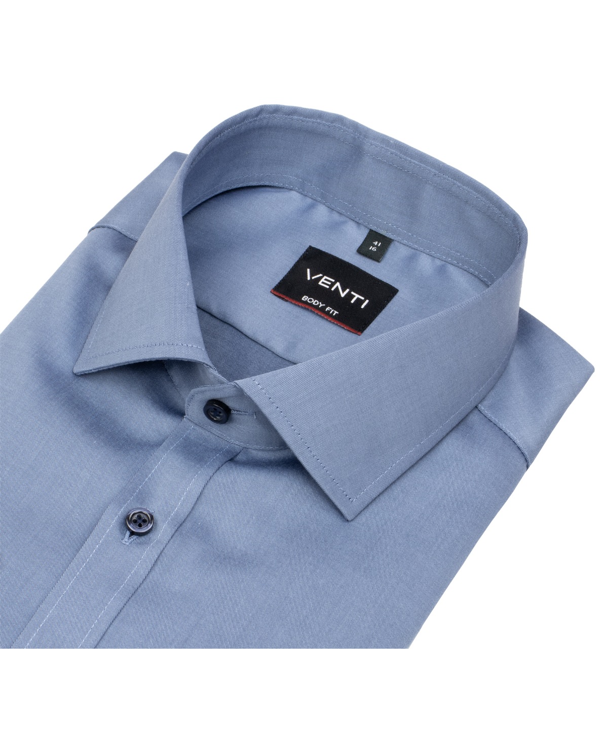 Venti Hemd - Body Fit - Kentkragen - Twill - blau