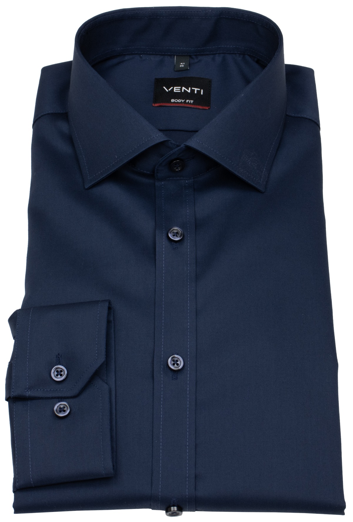 Venti Hemd - Body Fit - Kentkragen - Twill - dunkelblau