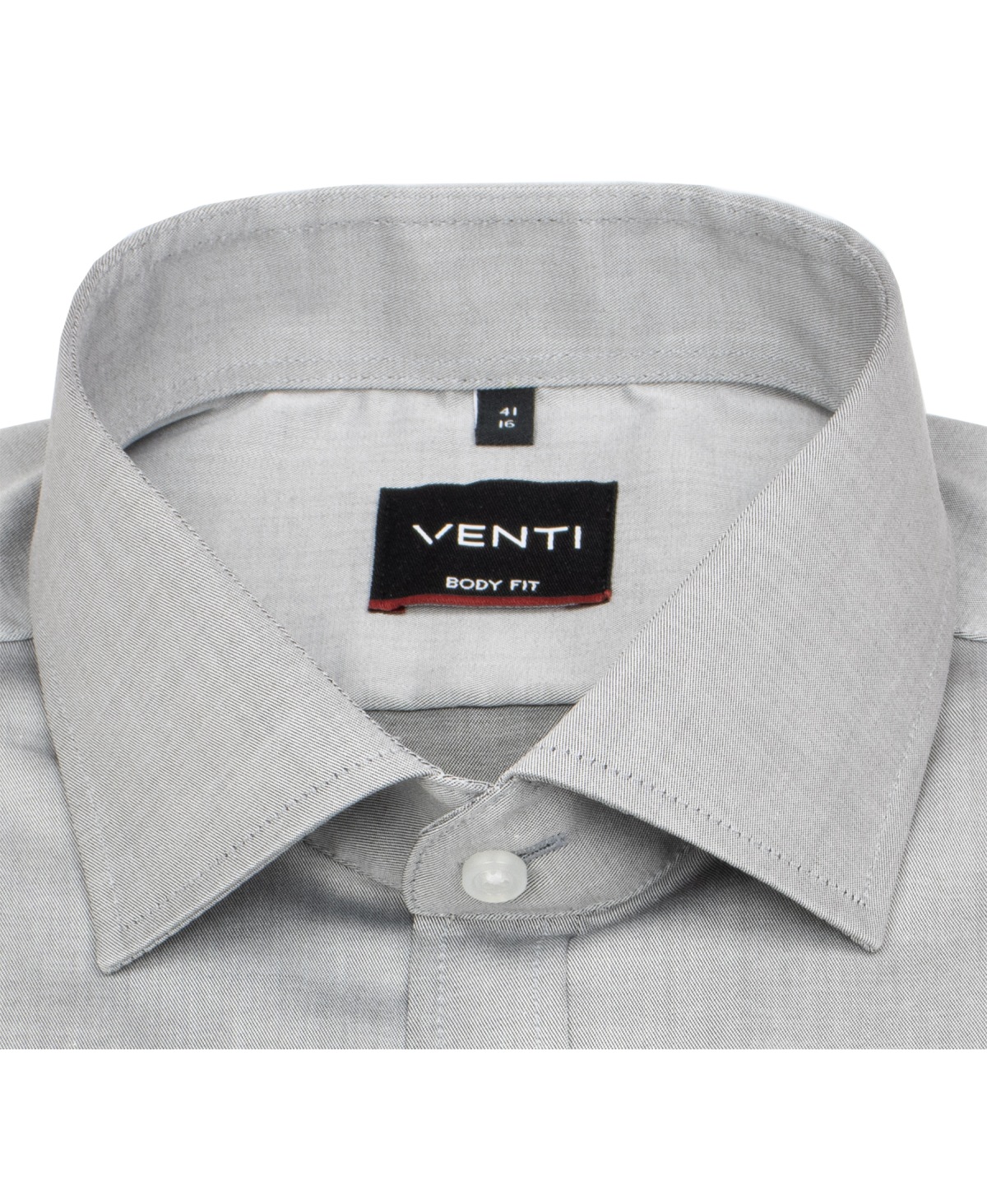 Venti Hemd - Body Fit - Kentkragen - Twill - grau