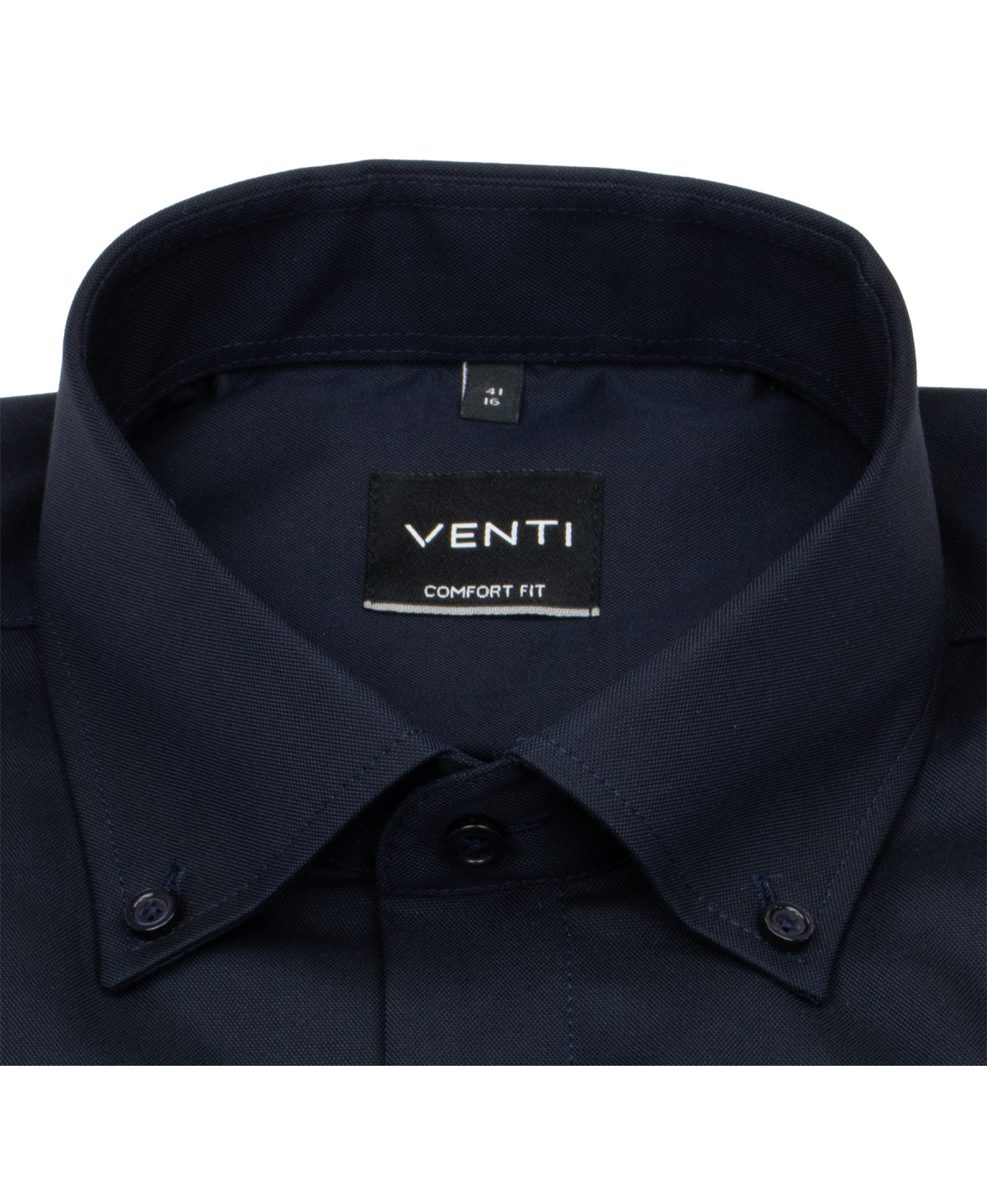 Venti Hemd - Comfort Fit - Button Down Kragen - Oxford Struktur - dunkelblau