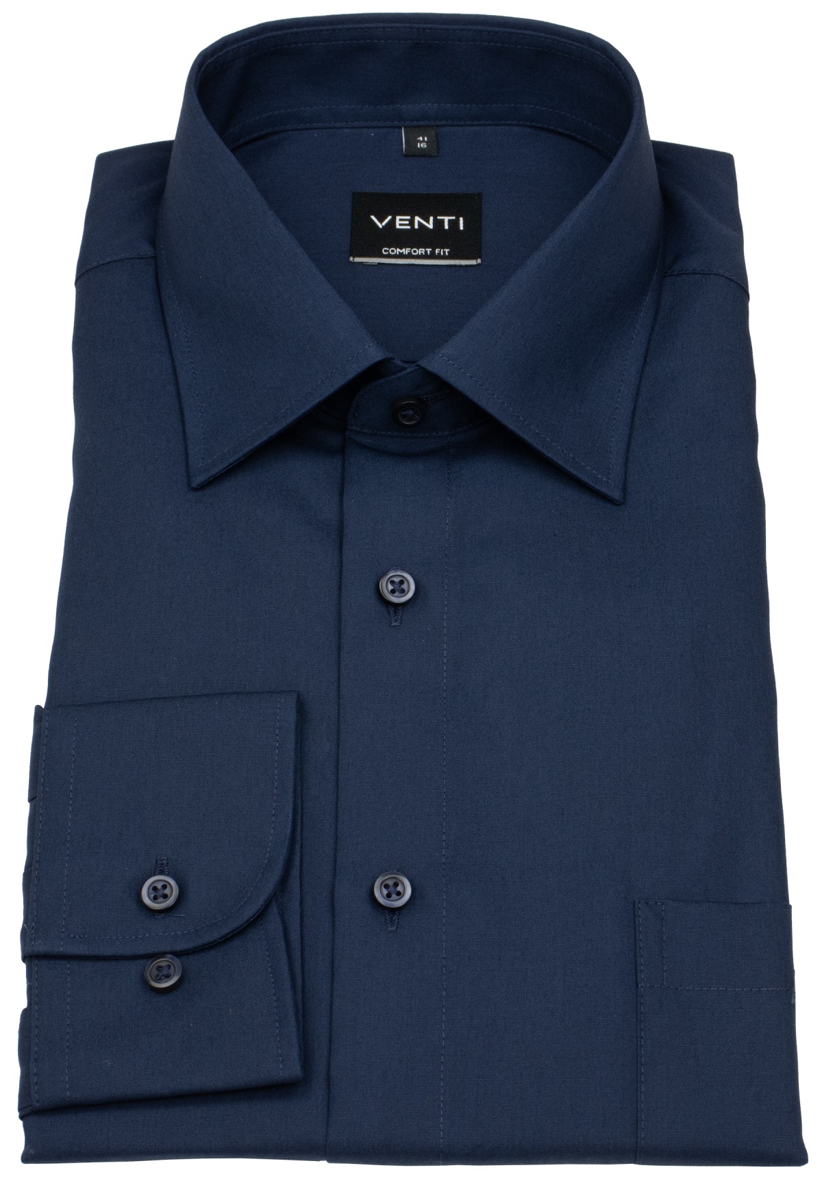Venti Hemd - Comfort Fit - Kentkragen - dunkelblau