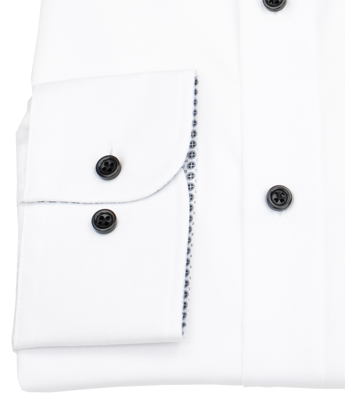 Venti Hemd - Comfort Fit - Kentkragen - Kontrastknöpfe - weiß