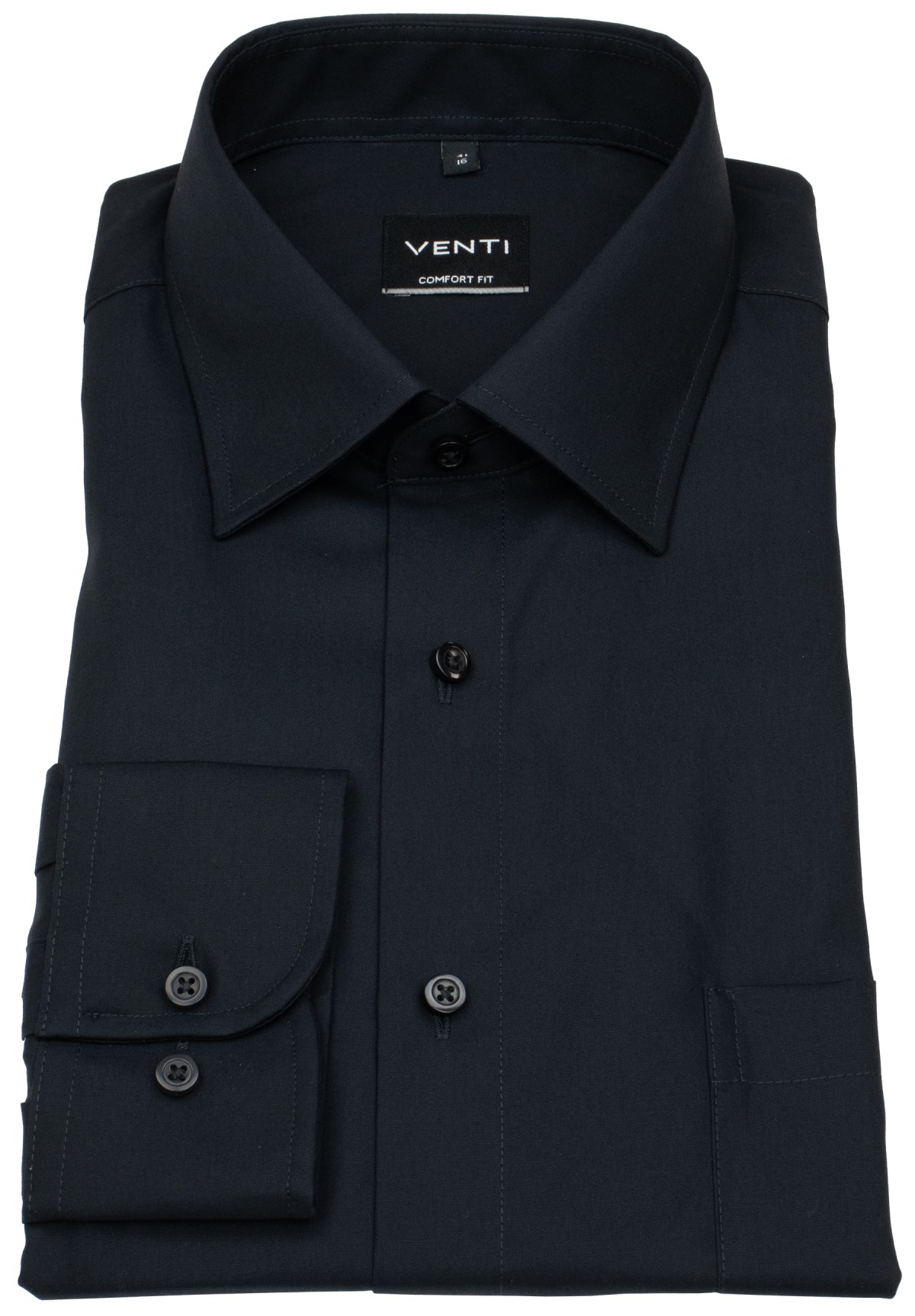 Venti Hemd - Comfort Fit - Kentkragen - schwarz
