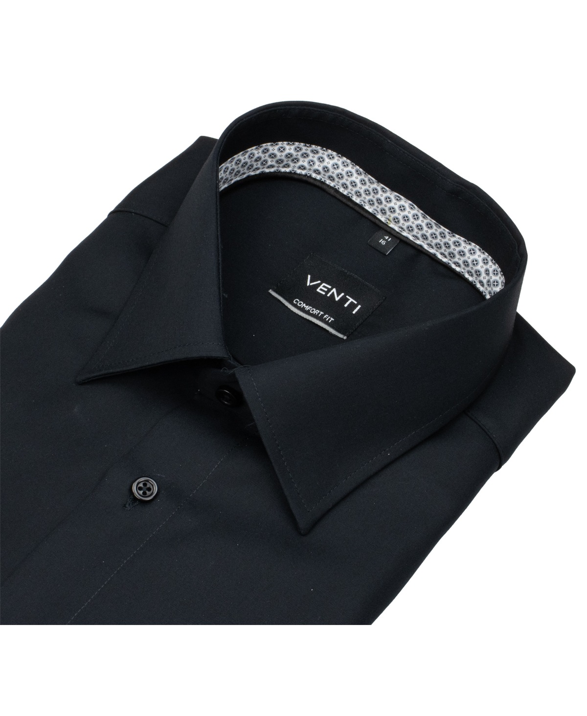 Venti Hemd - Comfort Fit - Kentkragen - schwarz