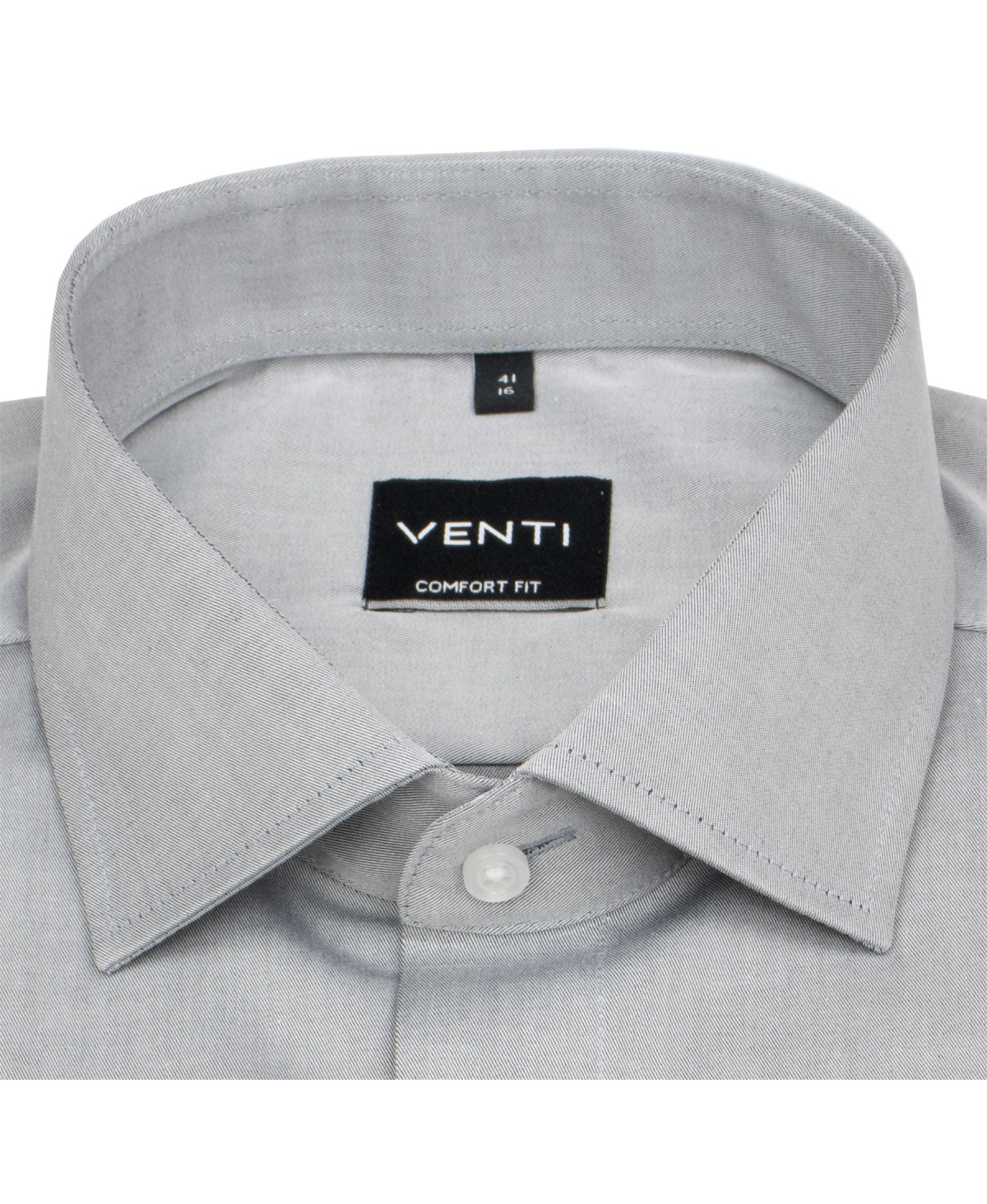 Venti Hemd - Comfort Fit - Kentkragen - Twill - grau
