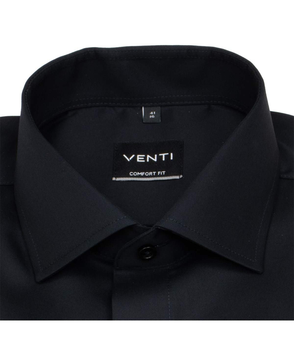 Venti Hemd - Comfort Fit - Kentkragen - Twill - schwarz