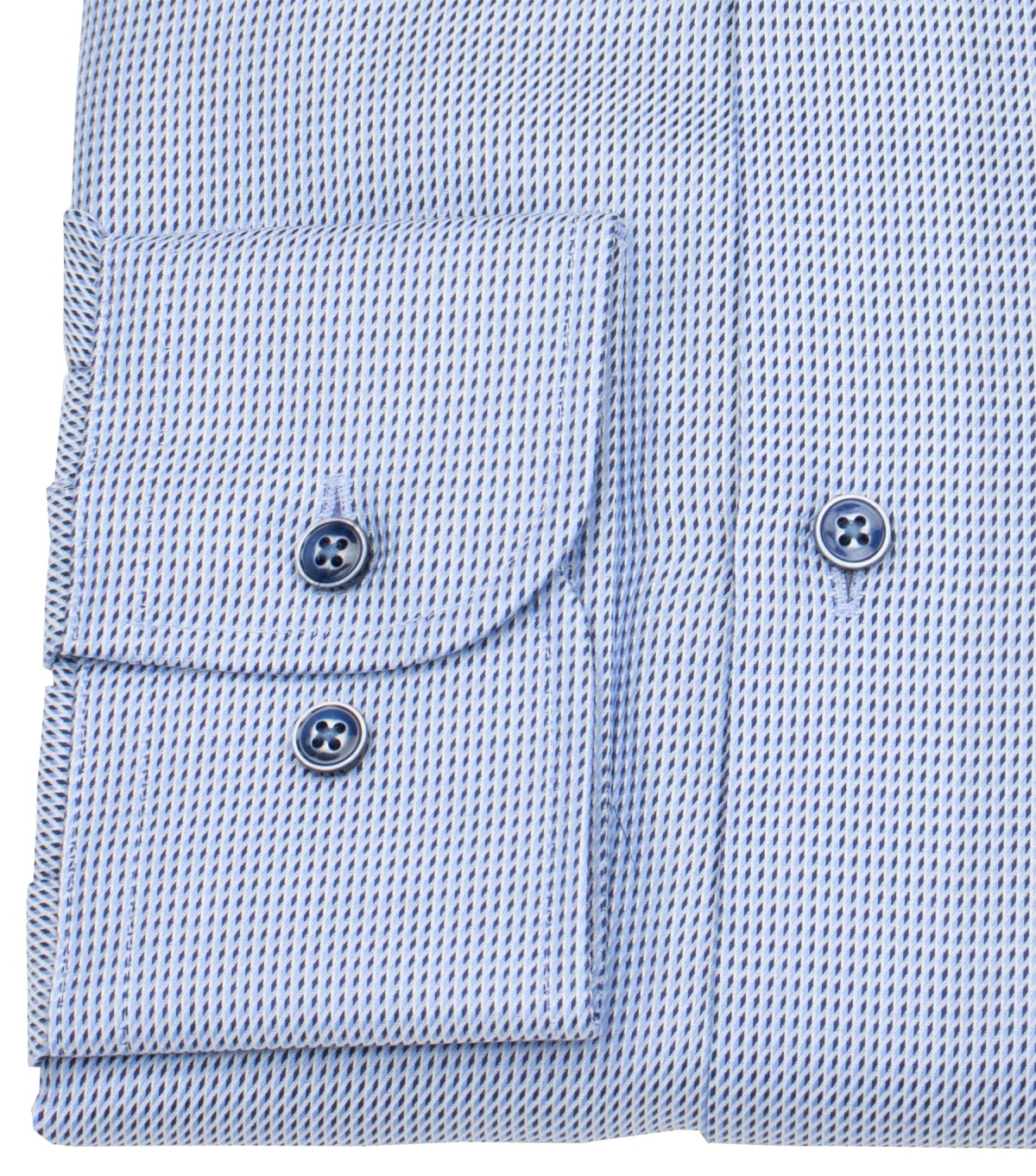 Venti Hemd - Comfort Fit - Print - Kontrastknöpfe - dunkelblau / hellblau