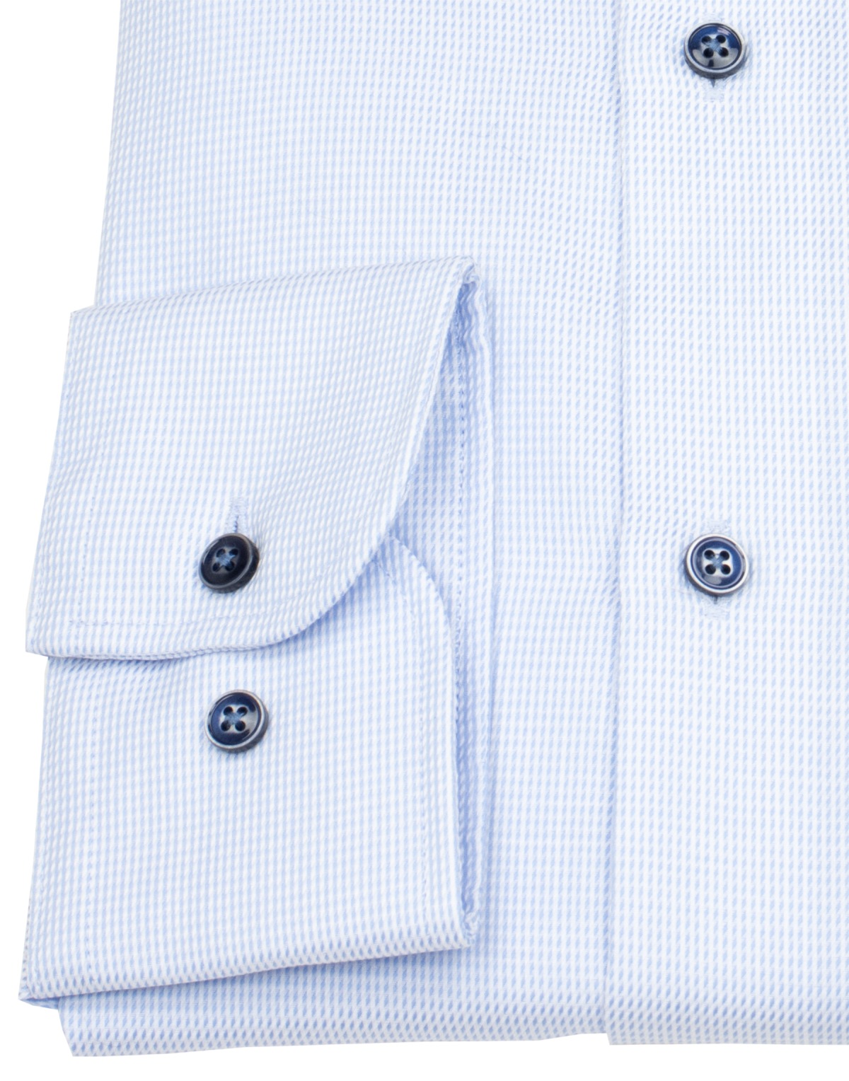 Venti Hemd - Comfort Fit - Print - Kontrastknöpfe - hellblau / weiß