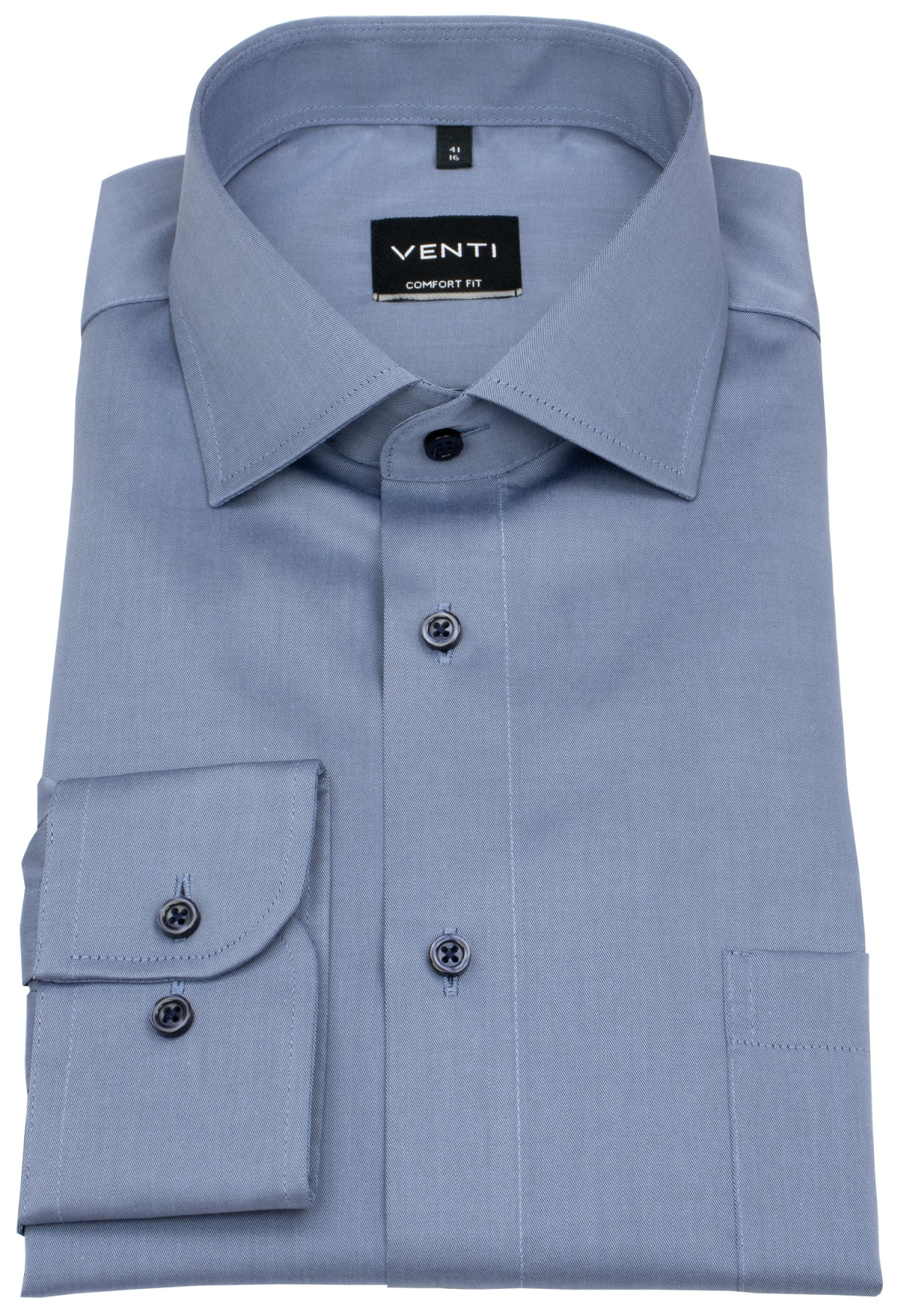 Venti Hemd - Comfort Fit - Twill - blau - extra langer 72cm Arm