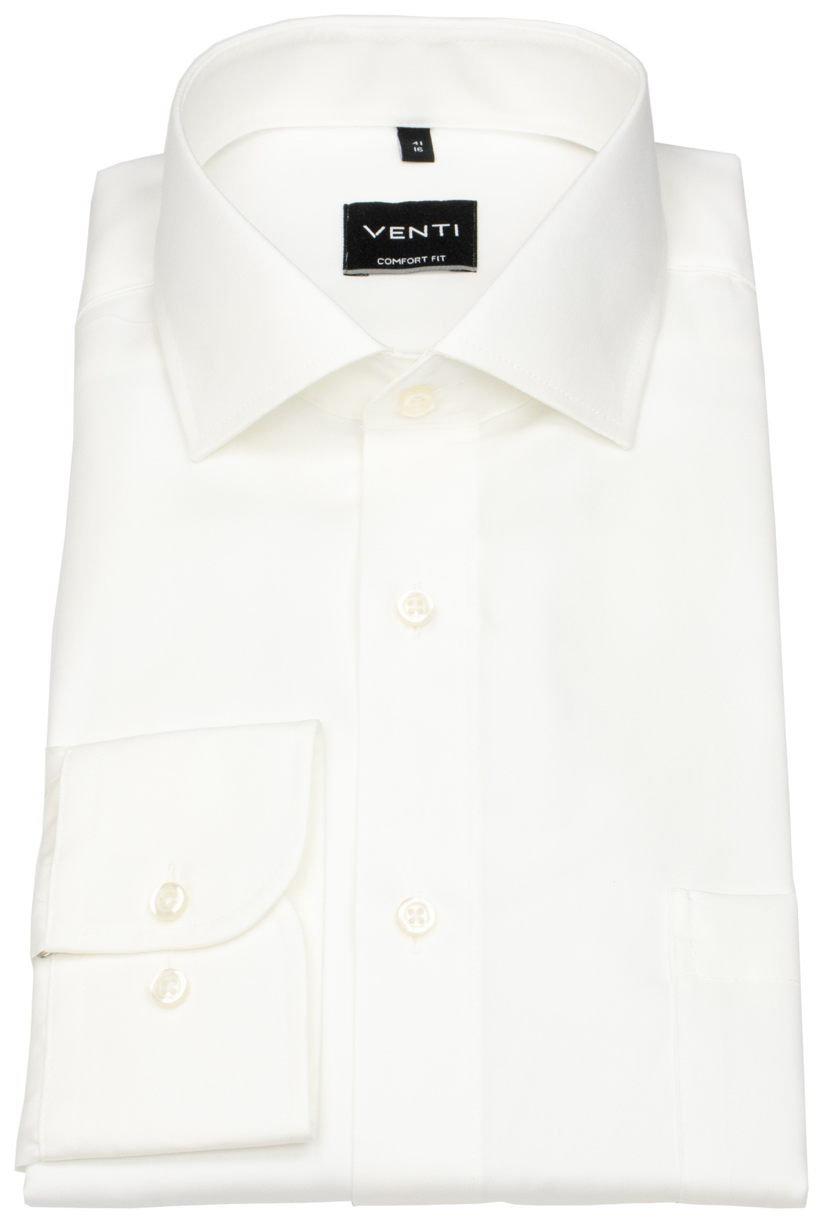 Venti Hemd - Comfort Fit - Twill - helles beige - extra langer 72cm Arm