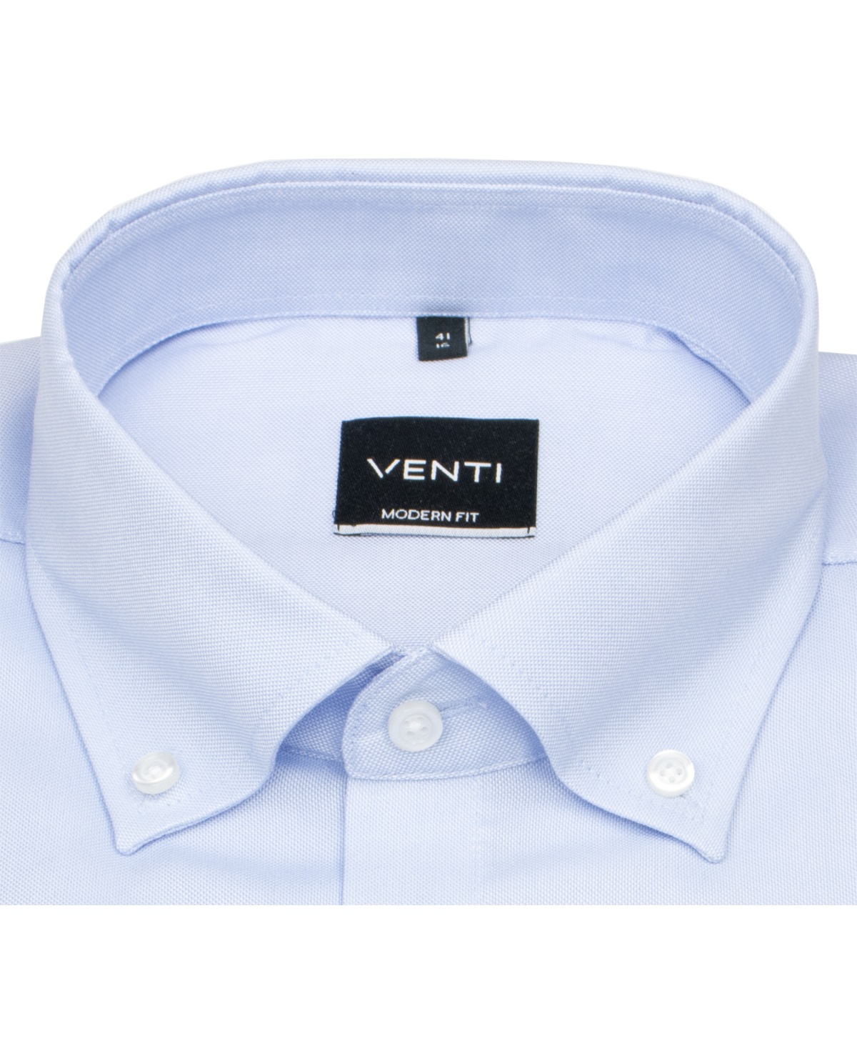 Venti Hemd - Modern Fit - Button Down Kragen - Oxford Struktur - hellblau