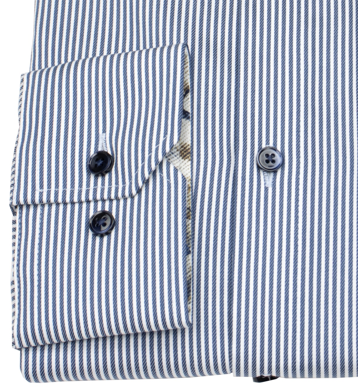 Venti Hemd - Modern Fit - Button Down Kragen - Streifen - blau