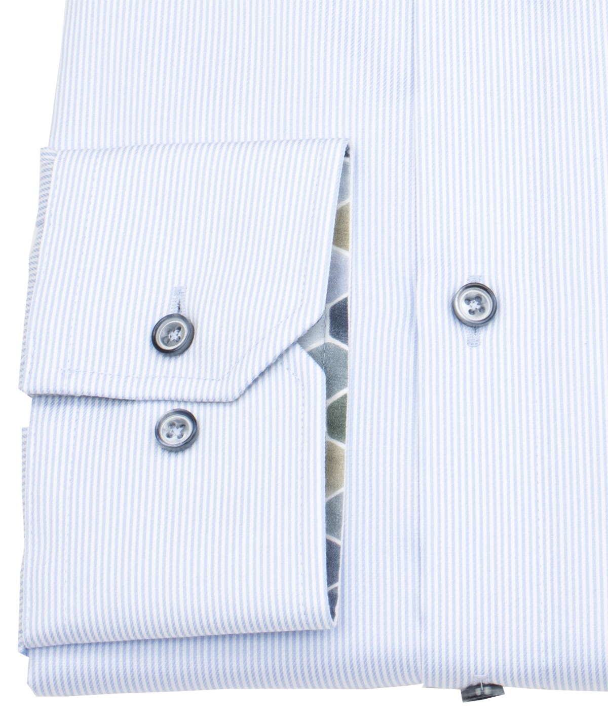 Venti Hemd - Modern Fit - Button Down Kragen - Streifen - hellblau