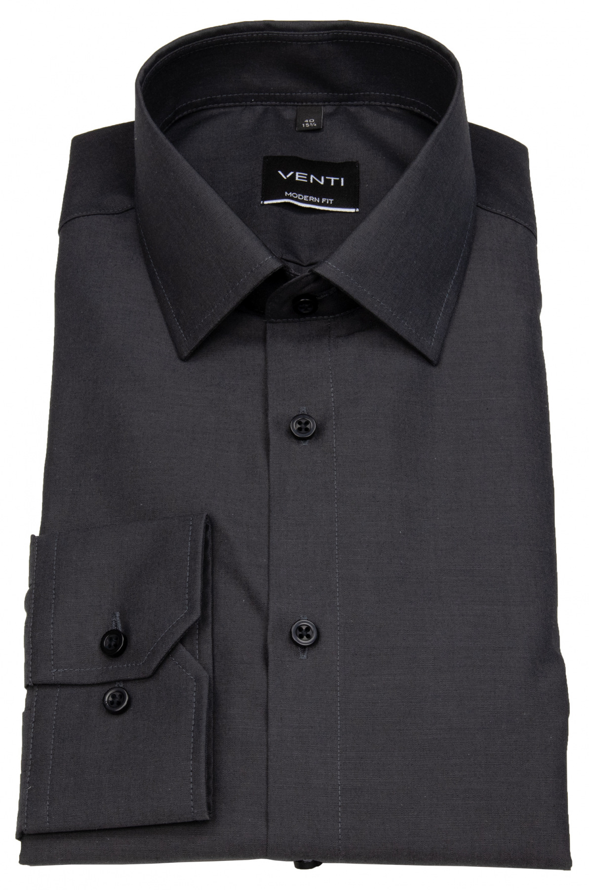 Venti Hemd - Modern Fit - Kentkragen - anthrazit