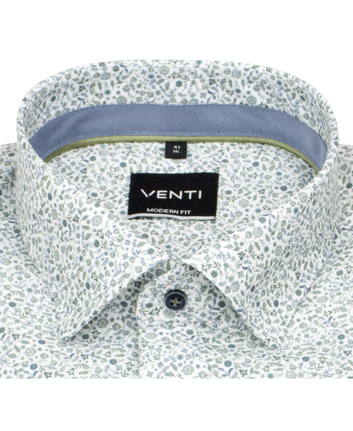 Venti Hemd - Modern Fit - Kentkragen - floraler Print - grün / blau - ohne OVP