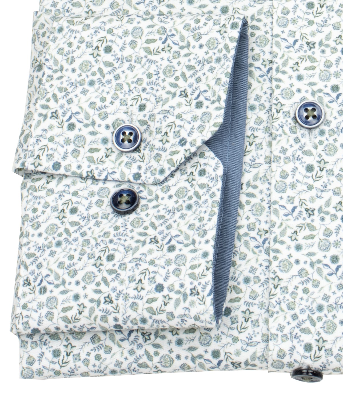 Venti Hemd - Modern Fit - Kentkragen - floraler Print - grün / blau - ohne OVP