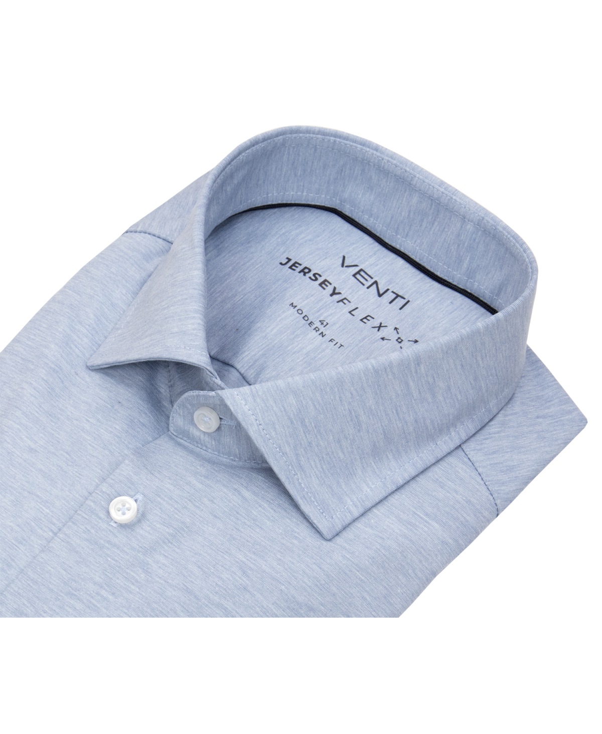 Venti Hemd - Modern Fit - Kentkragen - Jersey Flex Stretch - hellblau
